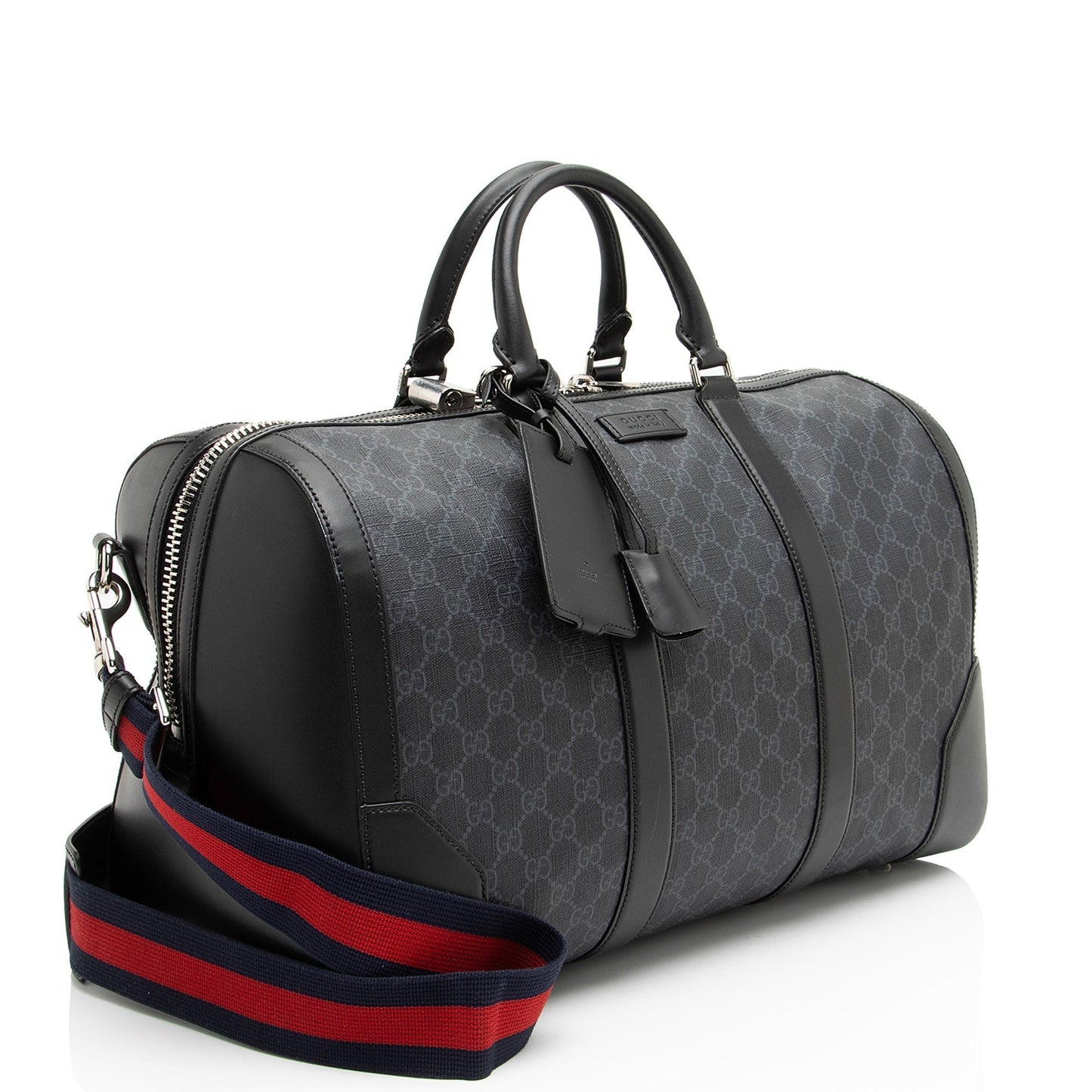 Gucci GG Supreme Web Carry-On Duffle Medium Travel Bag
