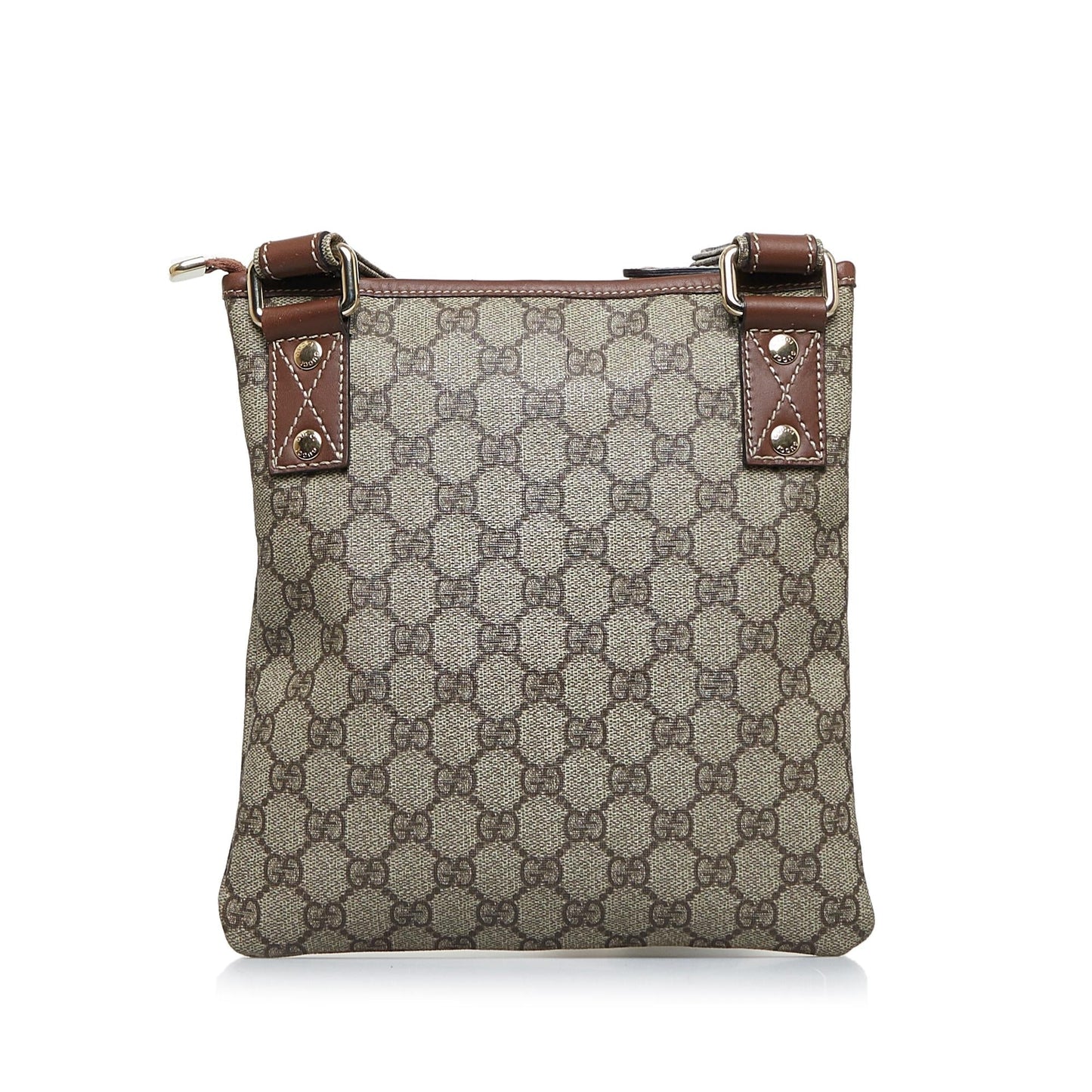 Gucci GG Supreme Web SHG-ughrS6 Canvas Calf Brown Crossbody Bag