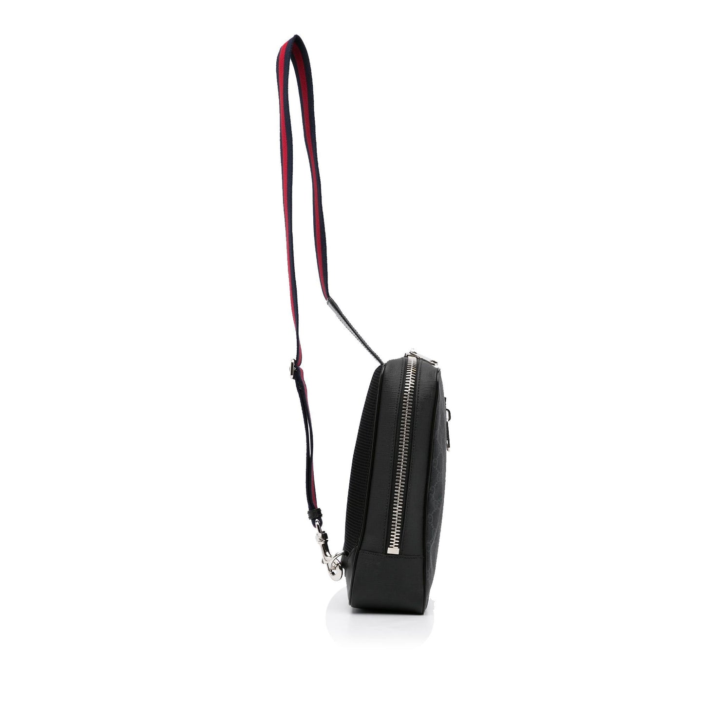 Gucci GG Supreme Web SHG-KHRuUd Canvas Black Crossbody Bag
