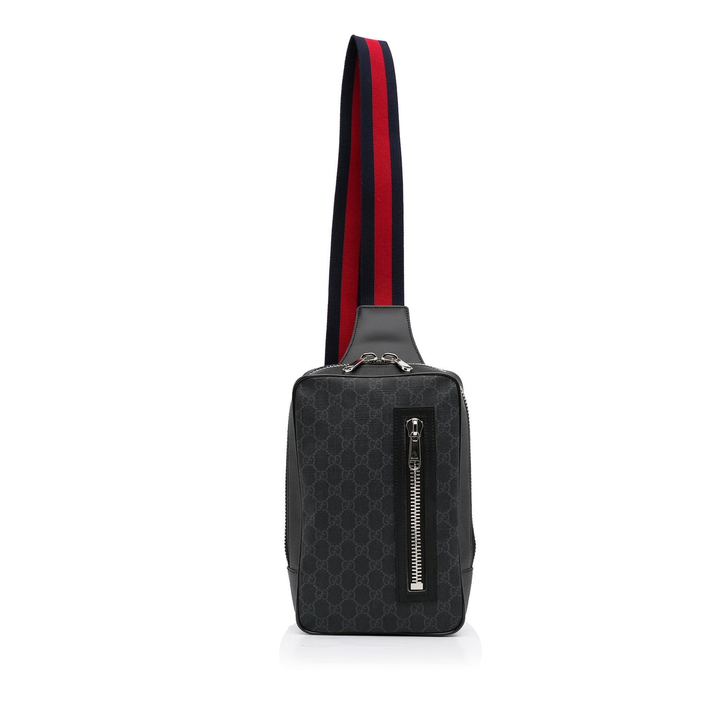 Gucci GG Supreme Web SHG-KHRuUd Canvas Black Crossbody Bag