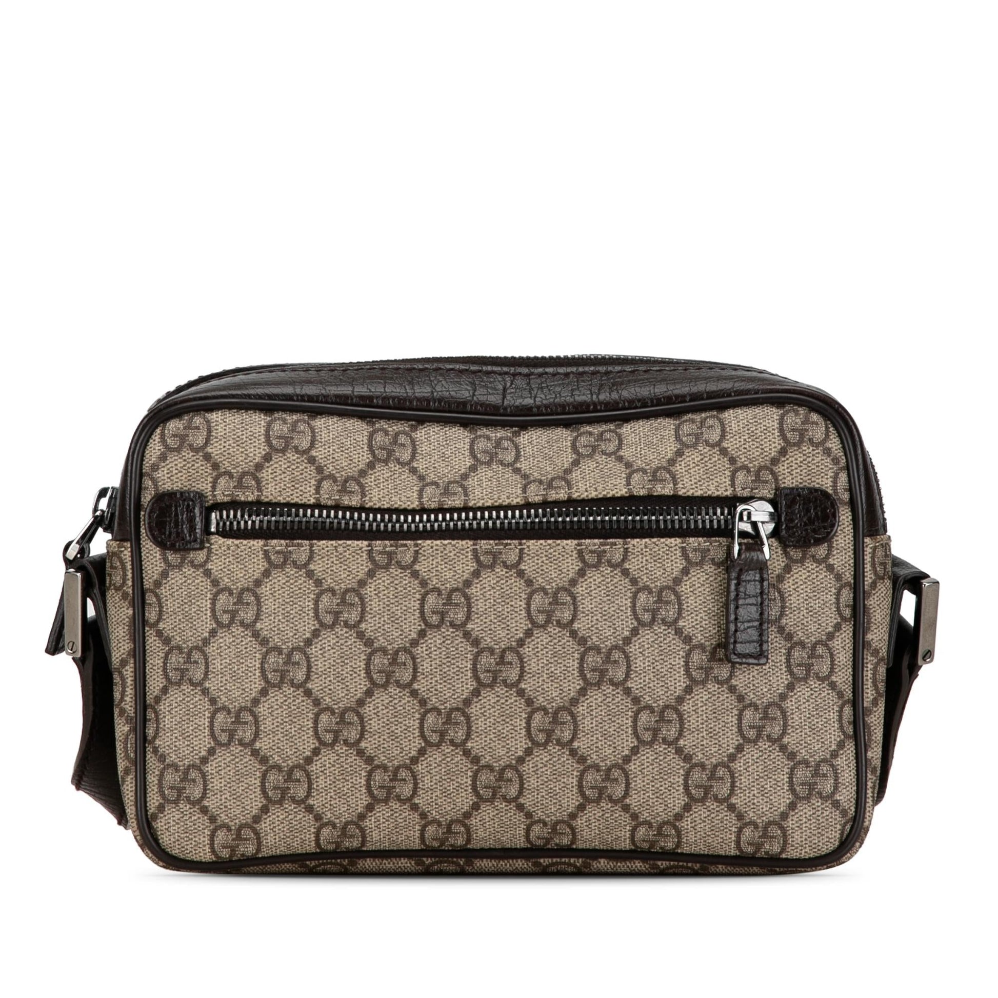 Gucci GG Supreme Web SHG-YOvnW5 Canvas Calf Brown Crossbody Bag
