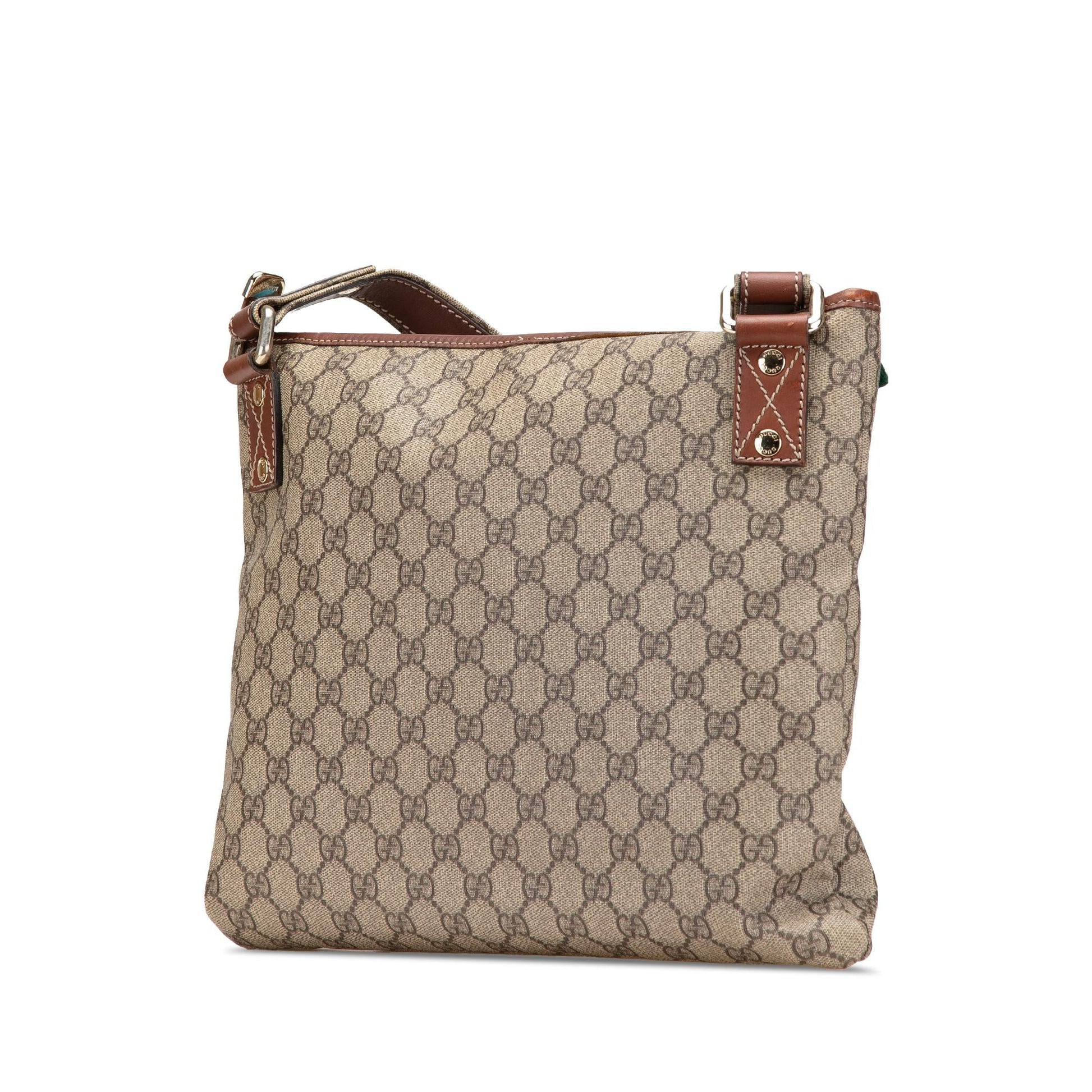 Gucci GG Supreme Web Canvas Brown Crossbody Bag Crossbody 7