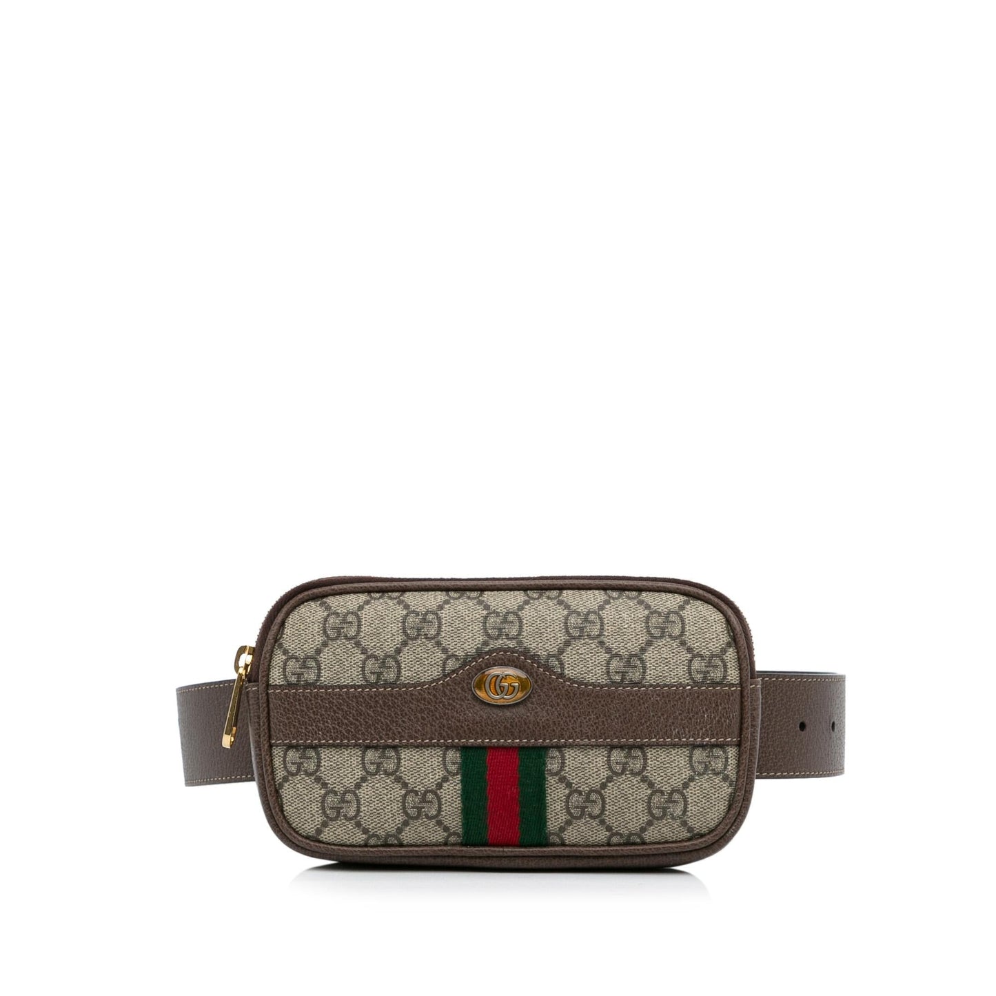 Gucci GG Supreme Web Ophidia Belt Canvas Brown Accessory