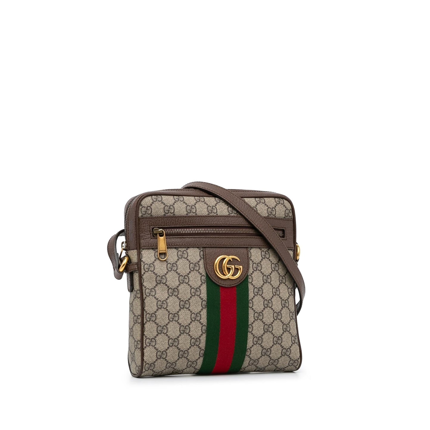Gucci GG Supreme Web Ophidia SHG-vmiEpP Canvas Brown Crossbody Bag
