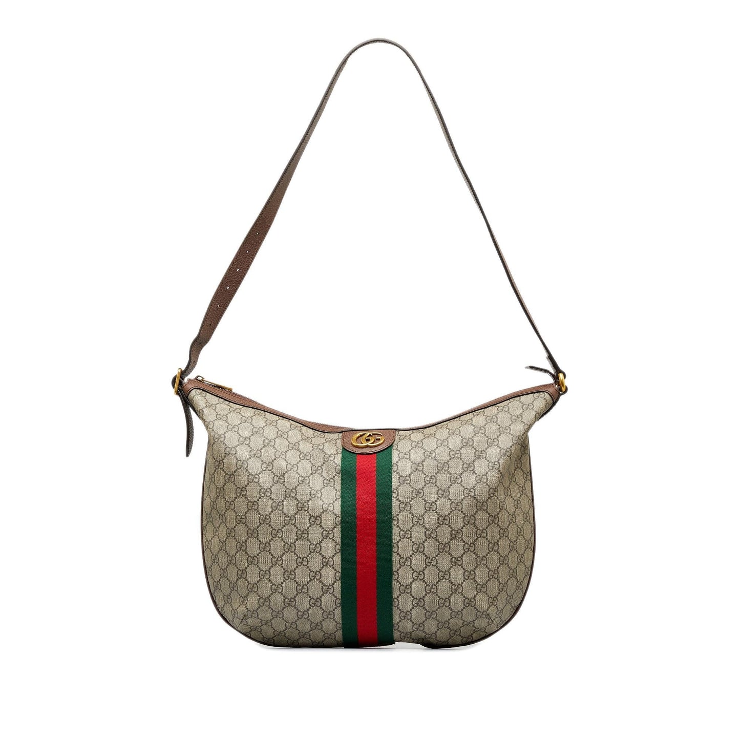 Gucci GG Supreme Web Ophidia Half Canvas Brown Crossbody Bag