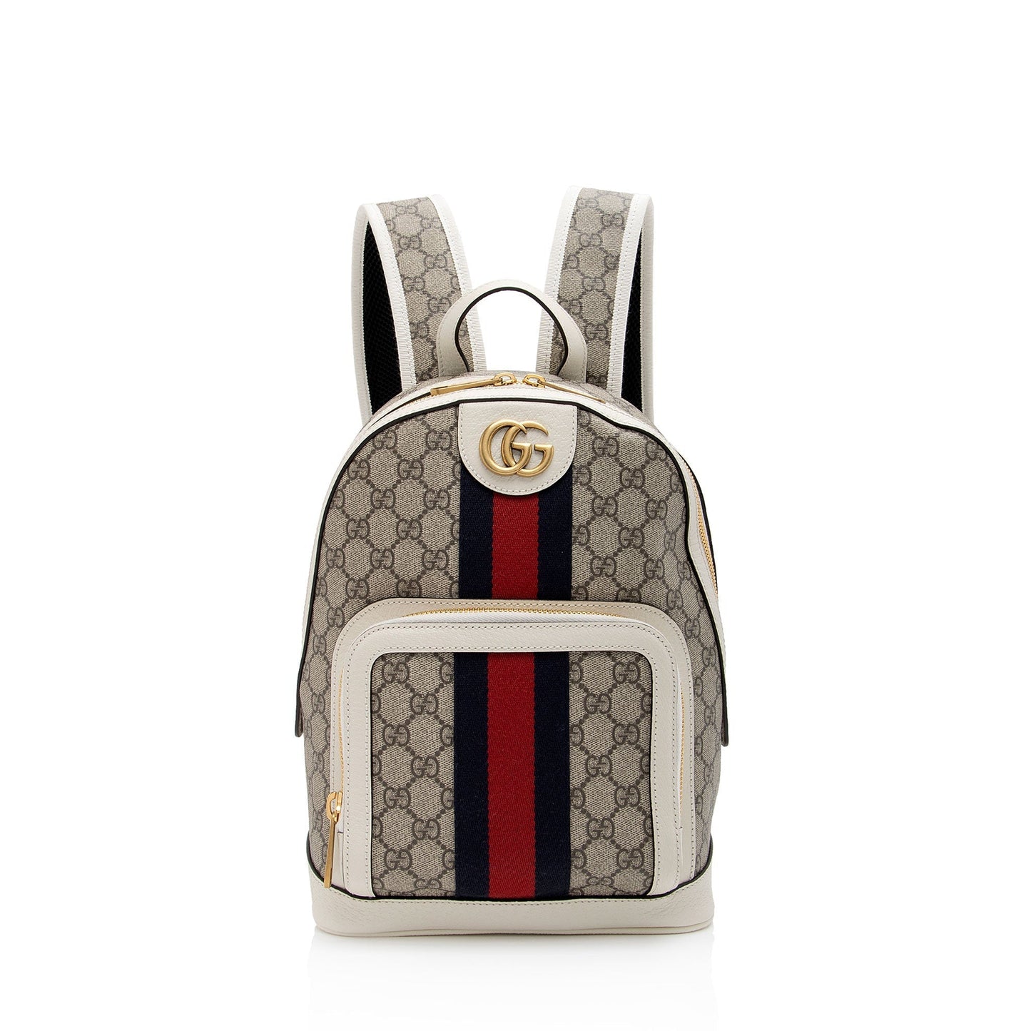 Gucci GG Supreme Ophidia Backpack SHF-9CqWHU Leather Canvas Nylon White Shoulder Bag