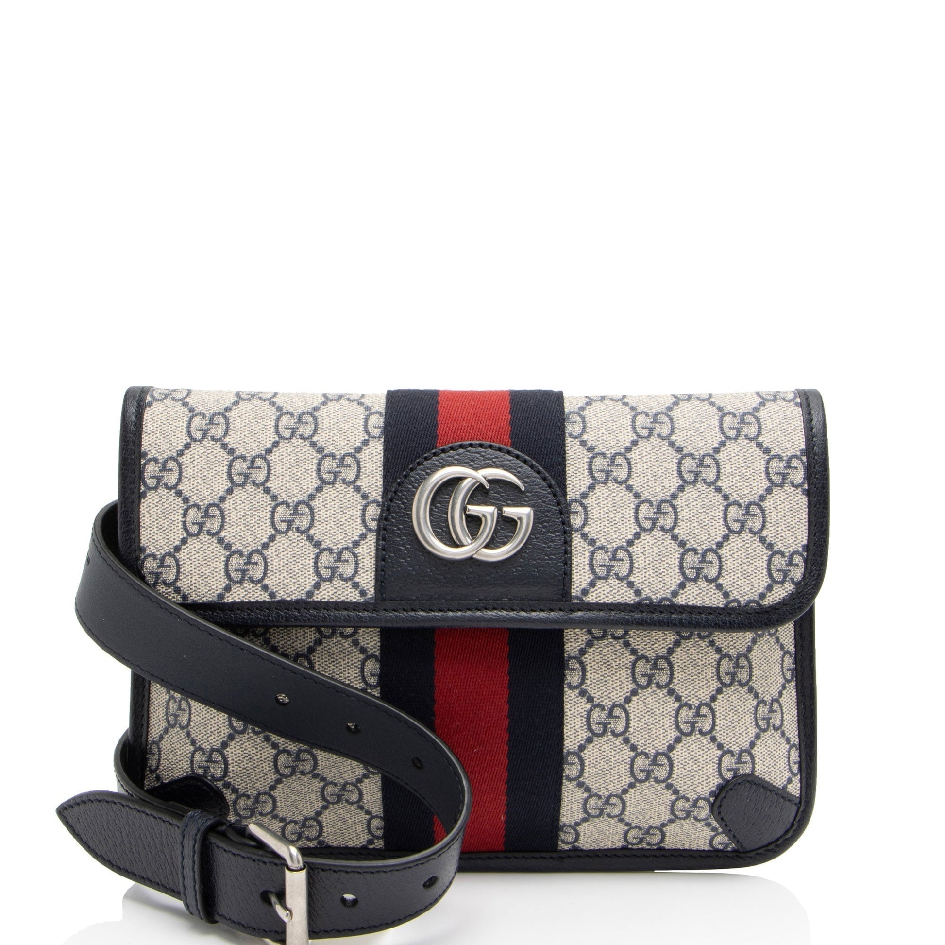 Gucci GG Supreme Web Ophidia Belt Leather Canvas Nylon Beige Accessory Bag 2