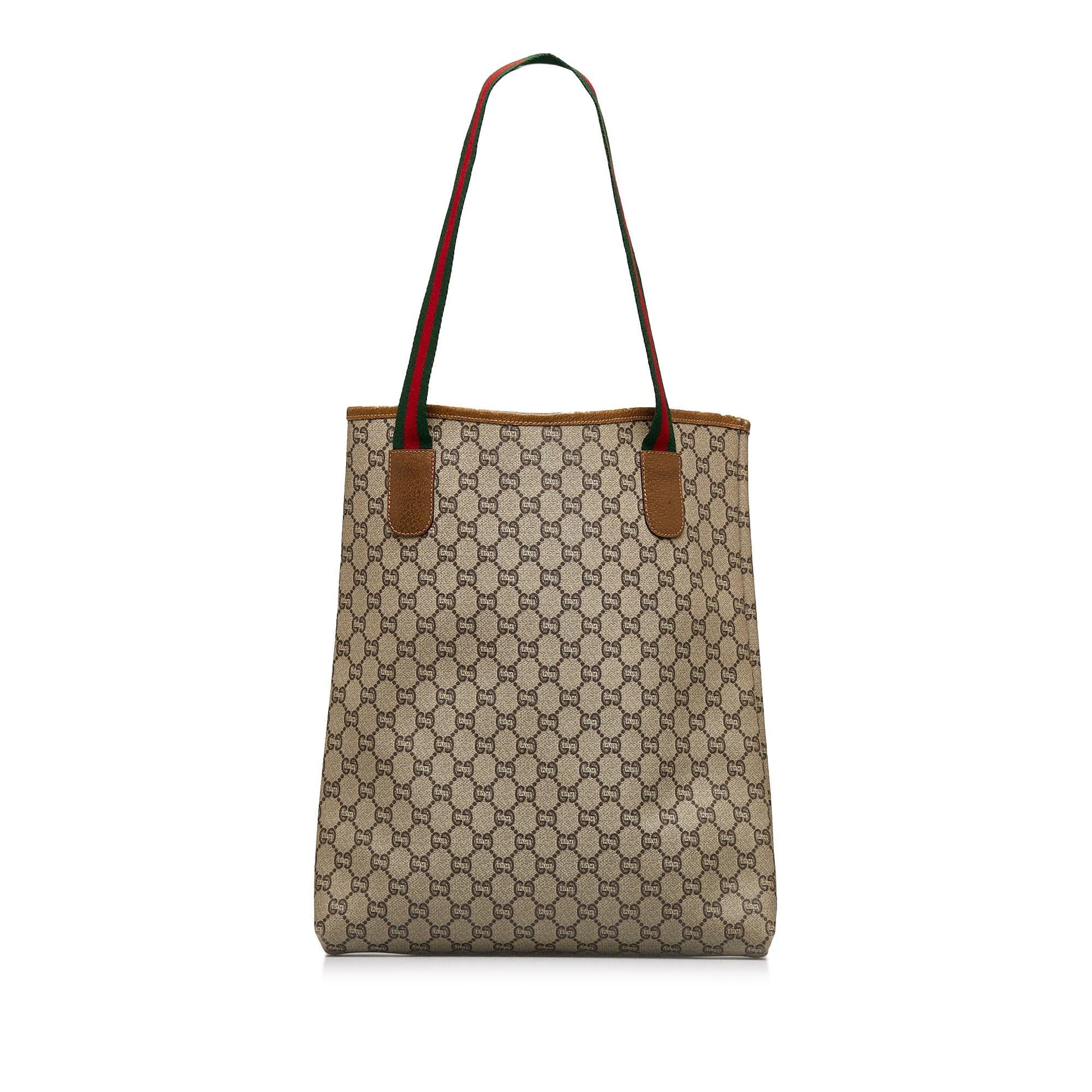 Gucci GG Supreme Web SHG-ze33p0 Canvas Brown Tote Bag