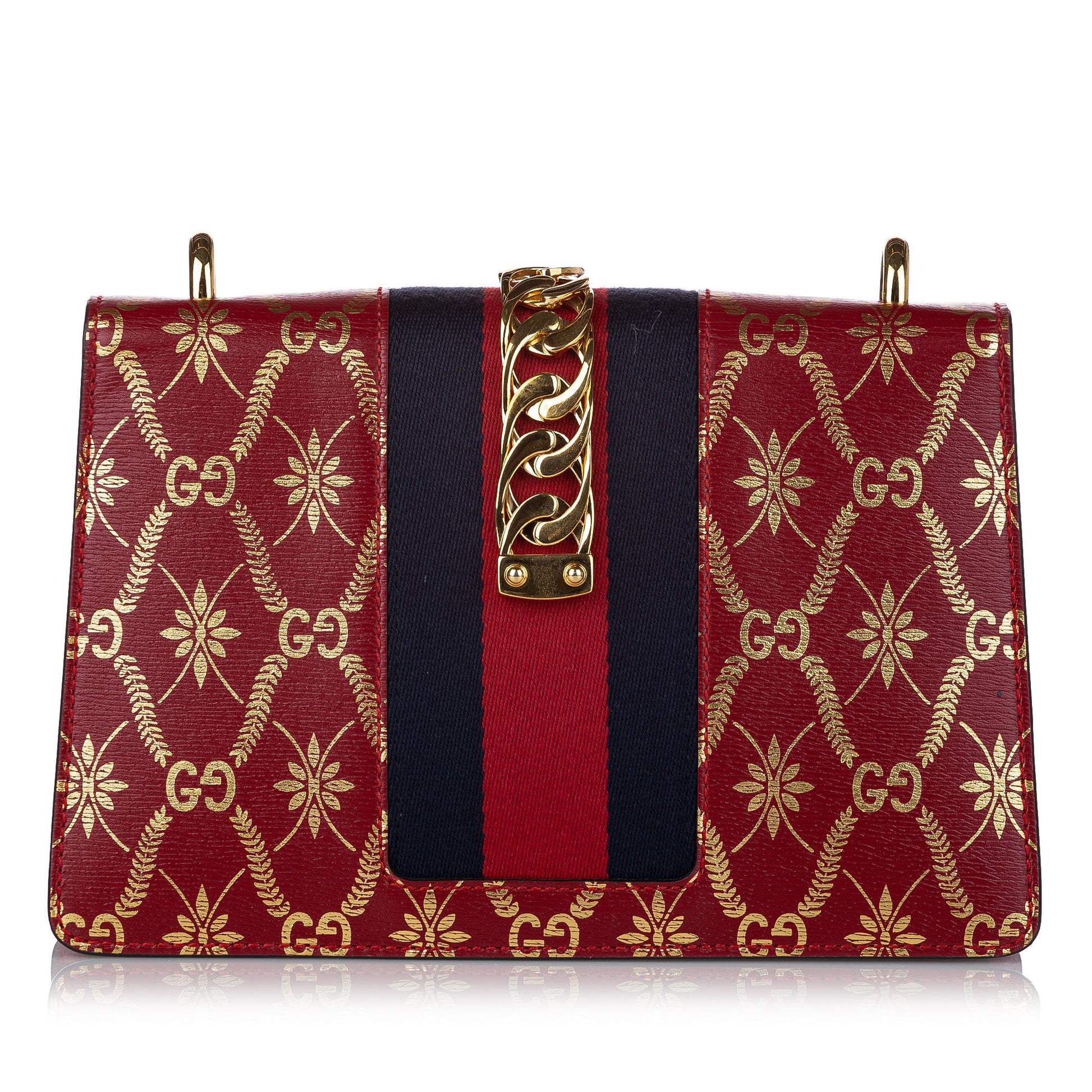 Gucci GG Sylvie SHG Leather Calf Red Crossbody Bag
