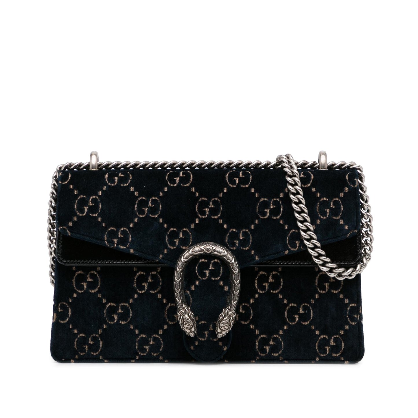 Gucci GG Velvet Dionysus SHG-lw3cdf Calf Black Shoulder Bag