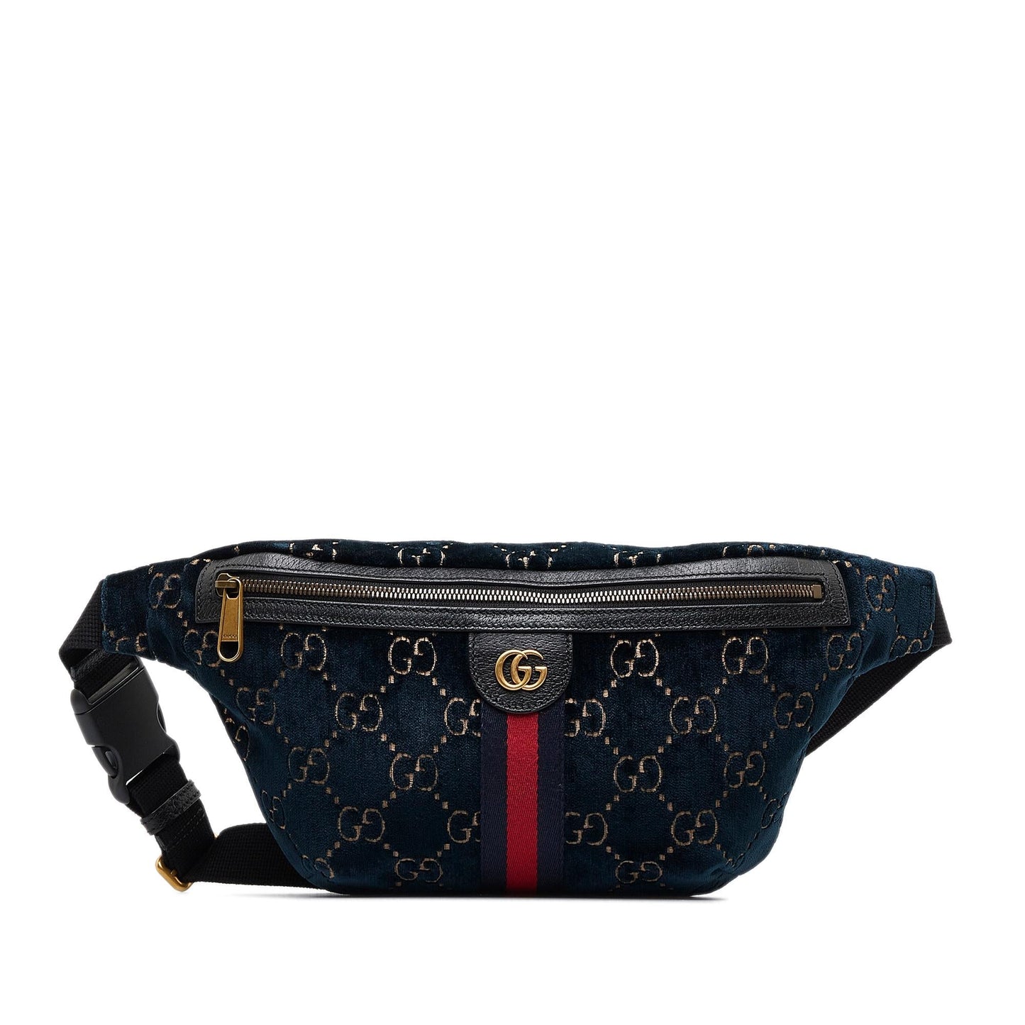 Gucci GG Velvet Ophidia Belt SHG-SZqQoe Blue Accessory