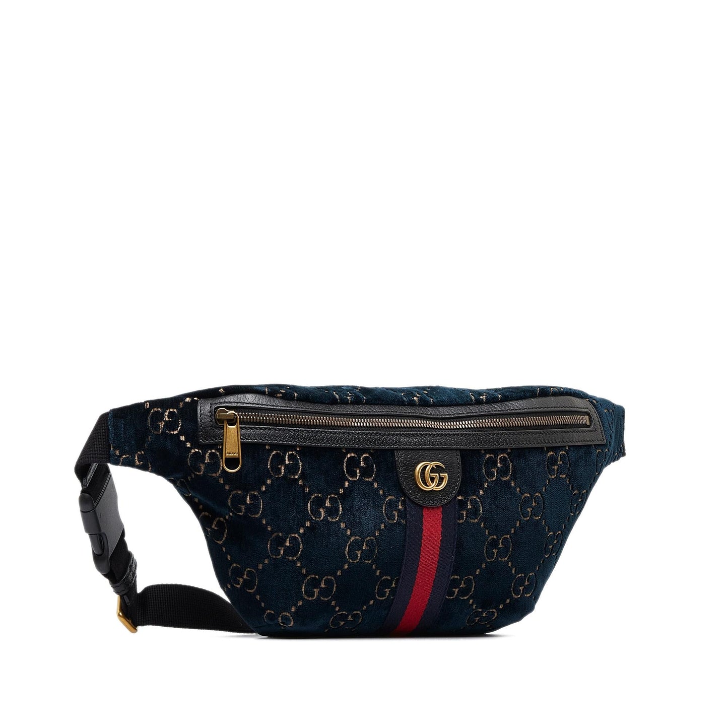 Gucci GG Velvet Ophidia Belt SHG-SZqQoe Blue Accessory