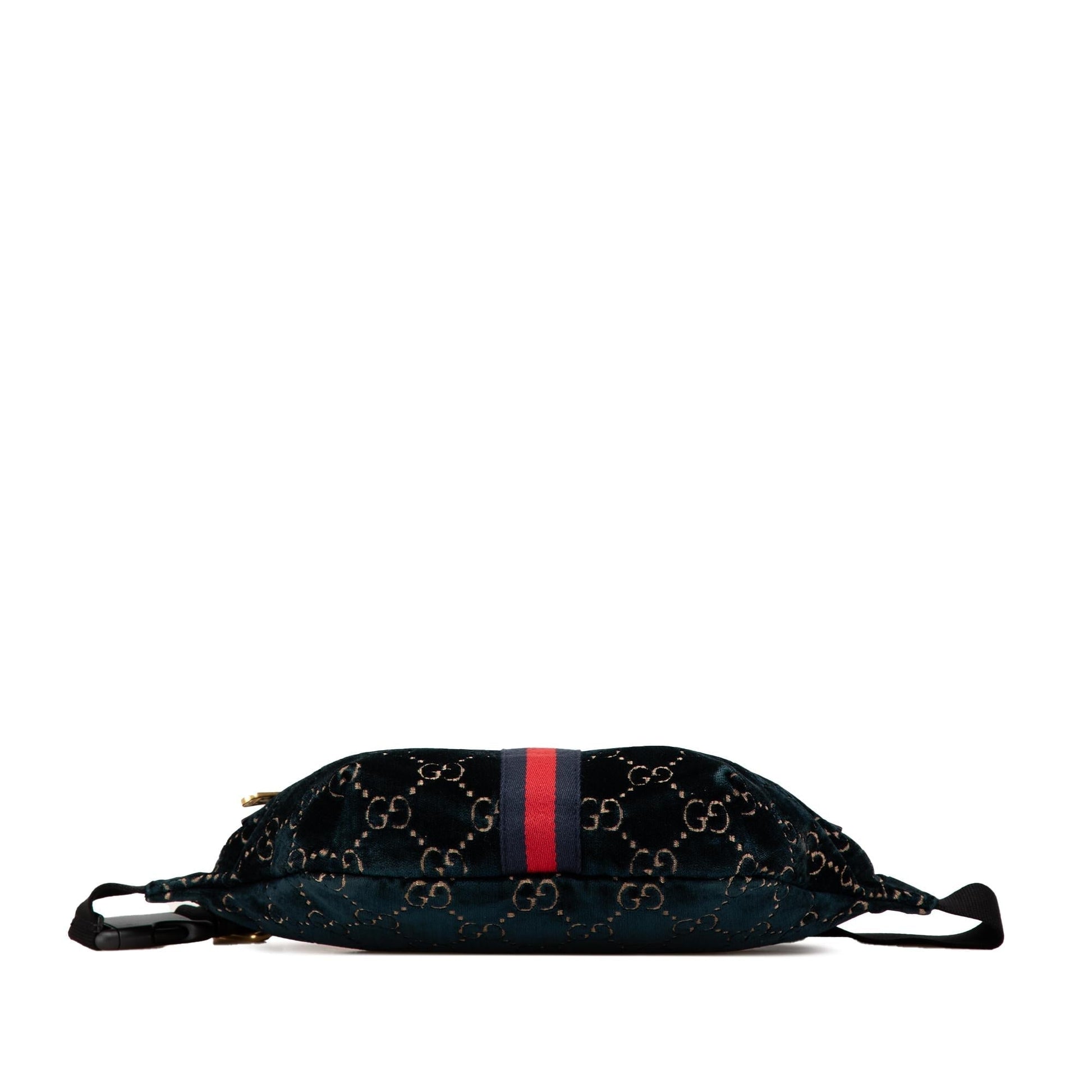 Gucci GG Velvet Ophidia Belt Blue Accessory
