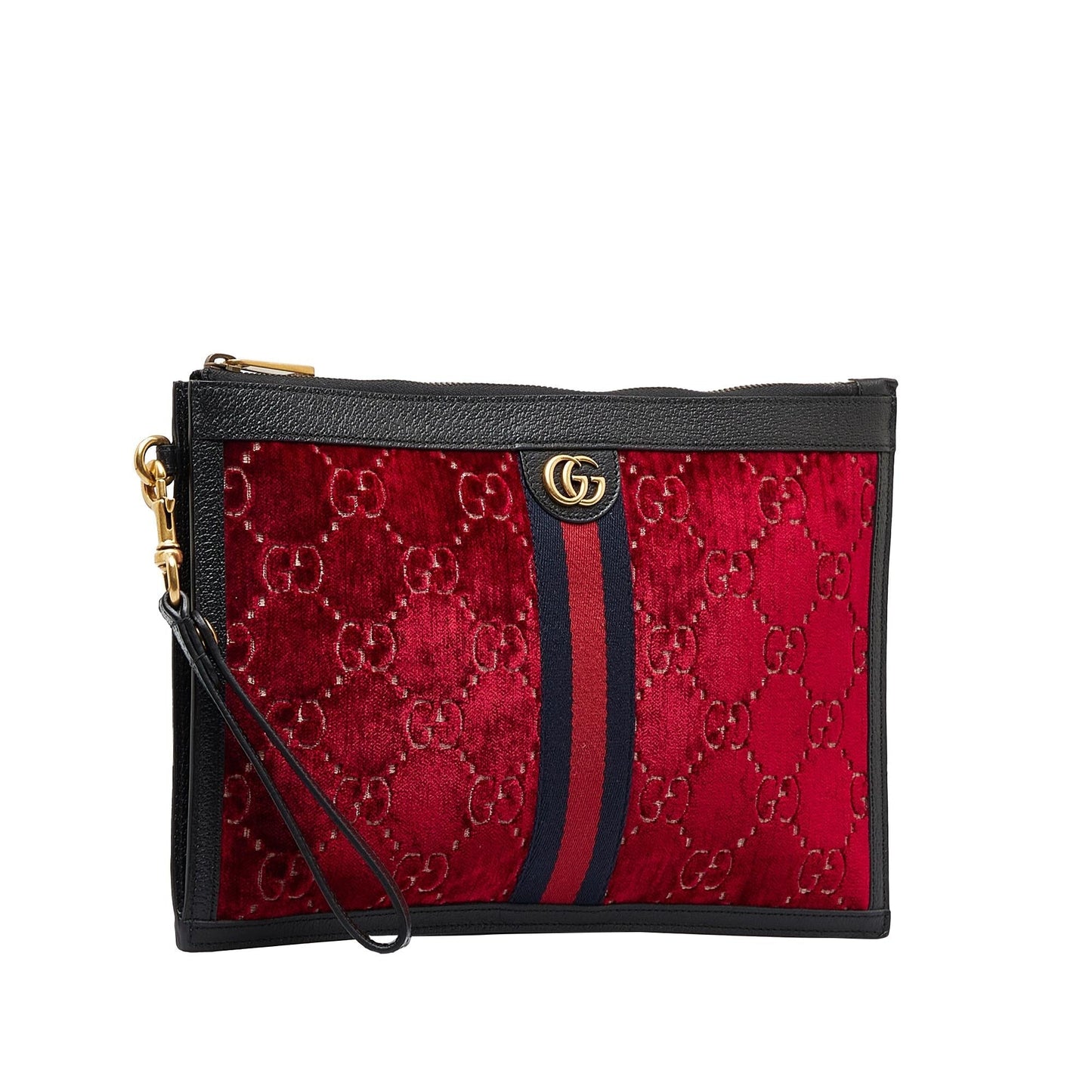 Gucci GG Velvet Ophidia SHG-0Q4r1S Red Clutch Bag