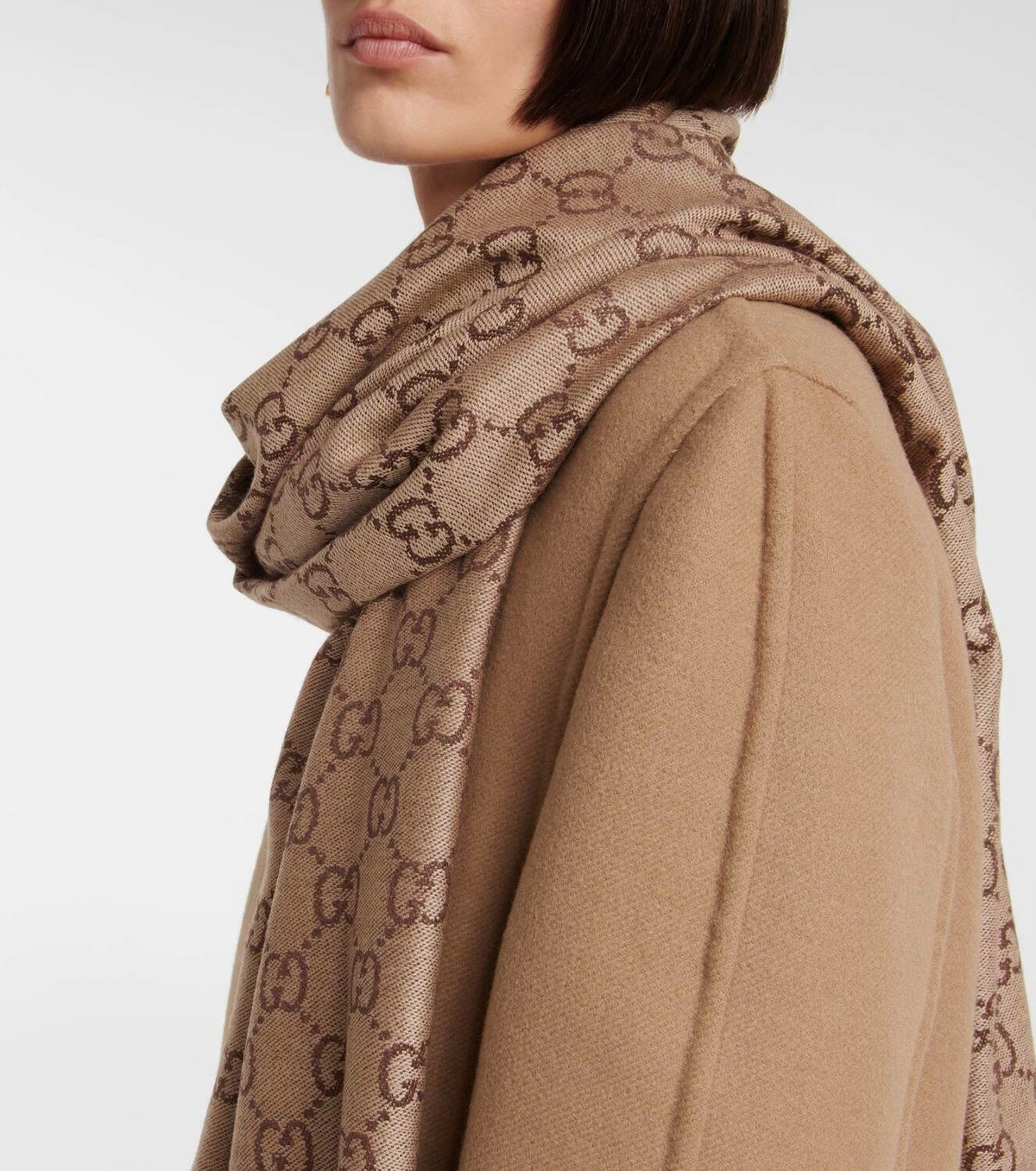 Gucci GG JACQUARD SCARF Wool Apparel