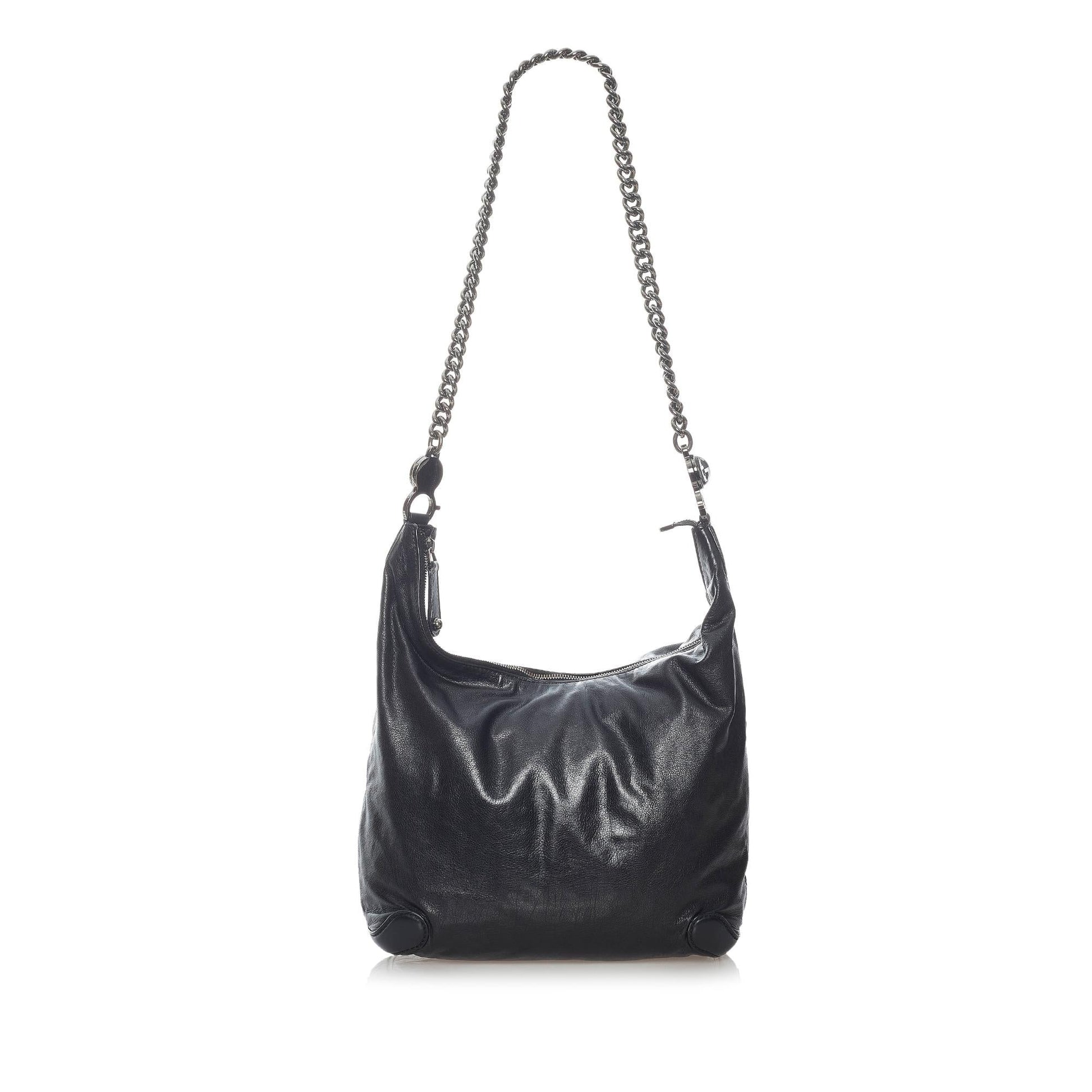 Gucci Galaxy SHG Leather Calf Black Chain Shoulder Bag