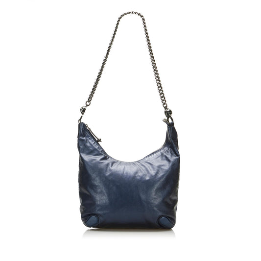 Gucci Galaxy SHG-xInjFT Calf Blue Chain Shoulder Bag