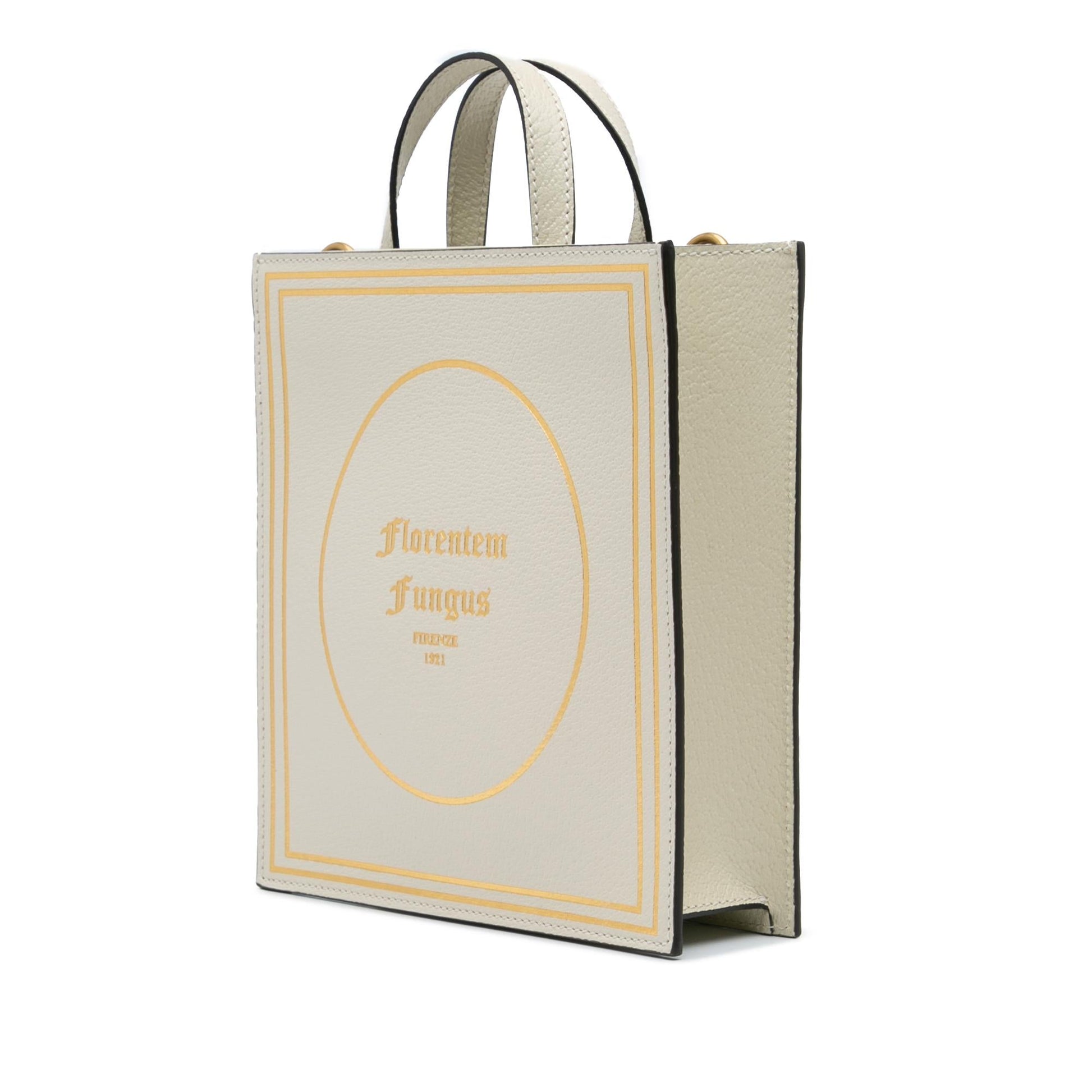 Gucci Garden Mushrooms Vertical Shopping Calf Calfskin Brown Tote Bag Tote 1