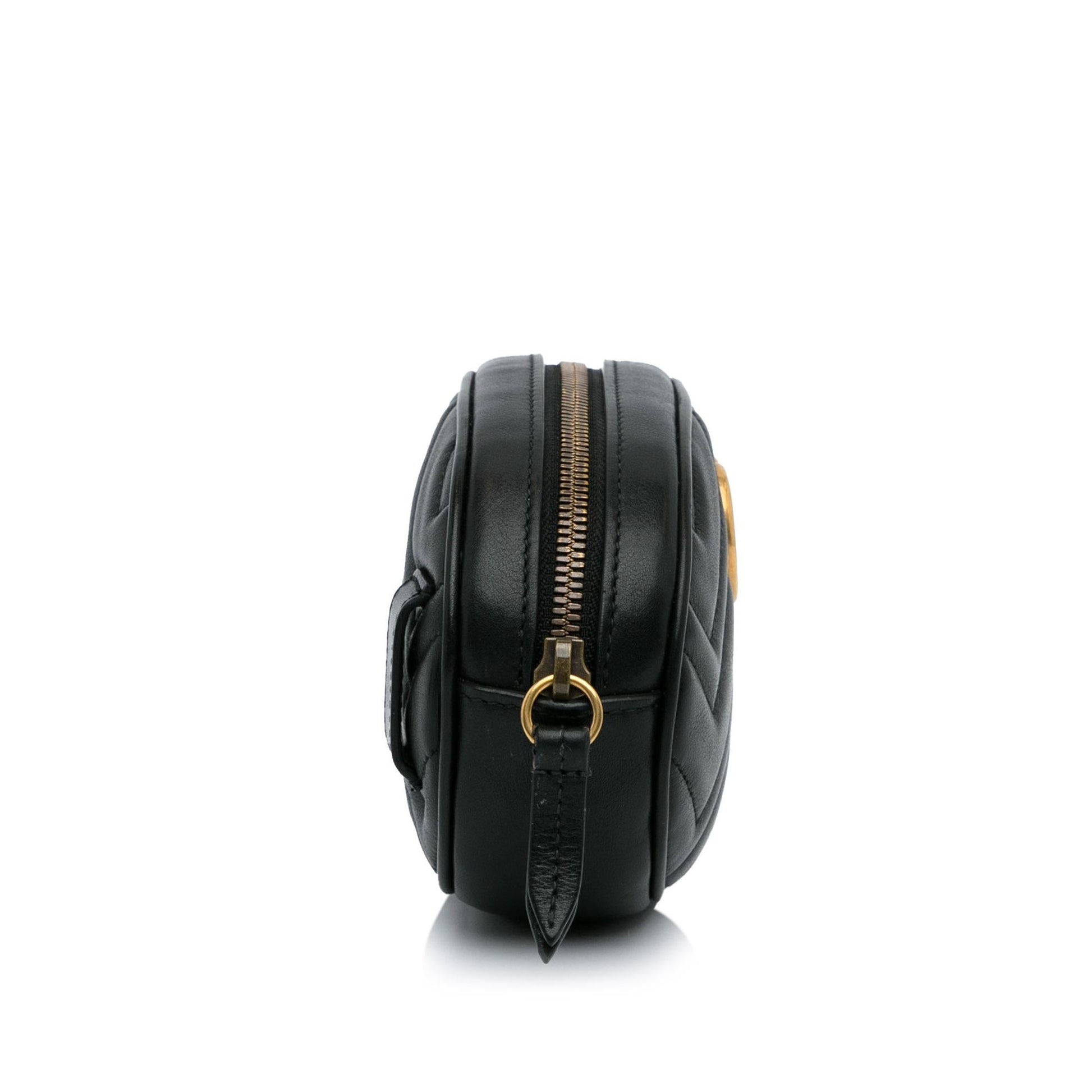 Gucci Gg Marmont Belt SHG-dCtFN0 Matelasse Calf Black Accessory
