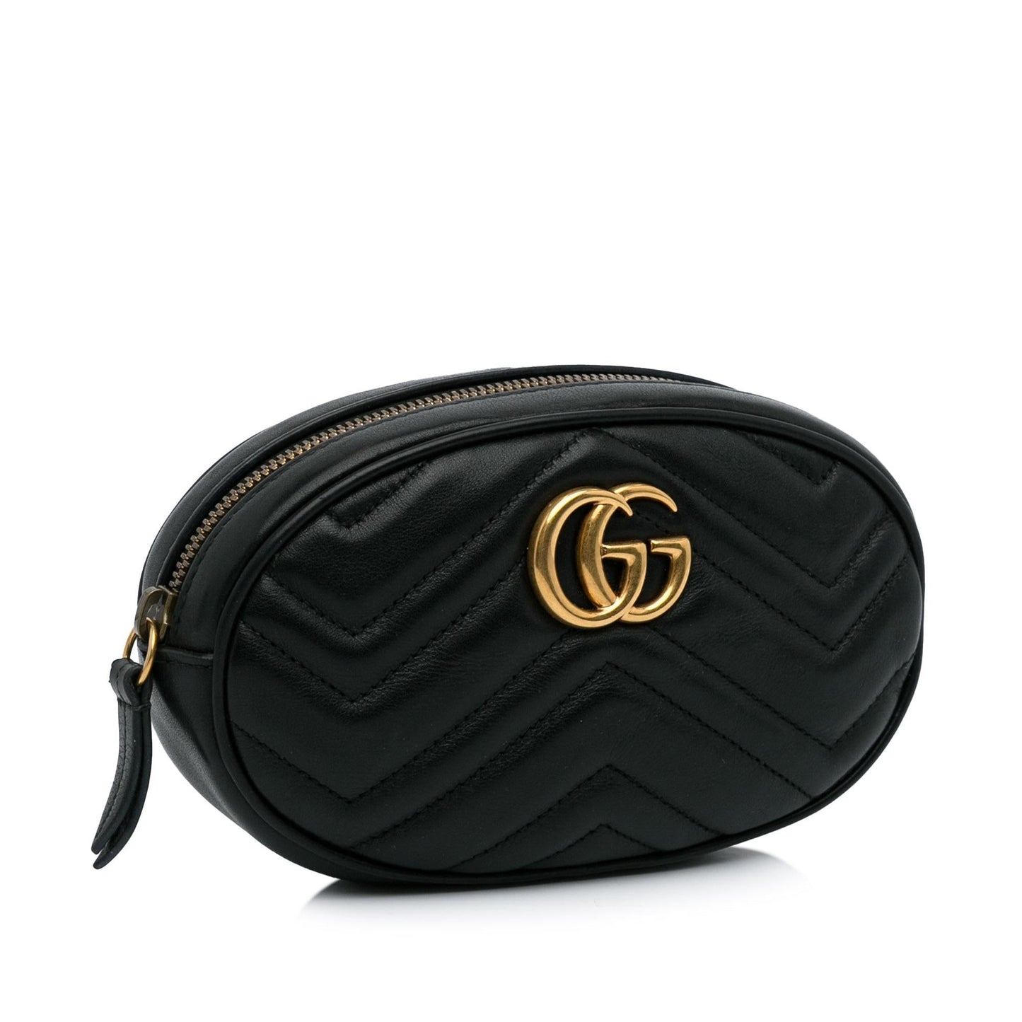 Gucci Gg Marmont Belt SHG-dCtFN0 Matelasse Calf Black Accessory