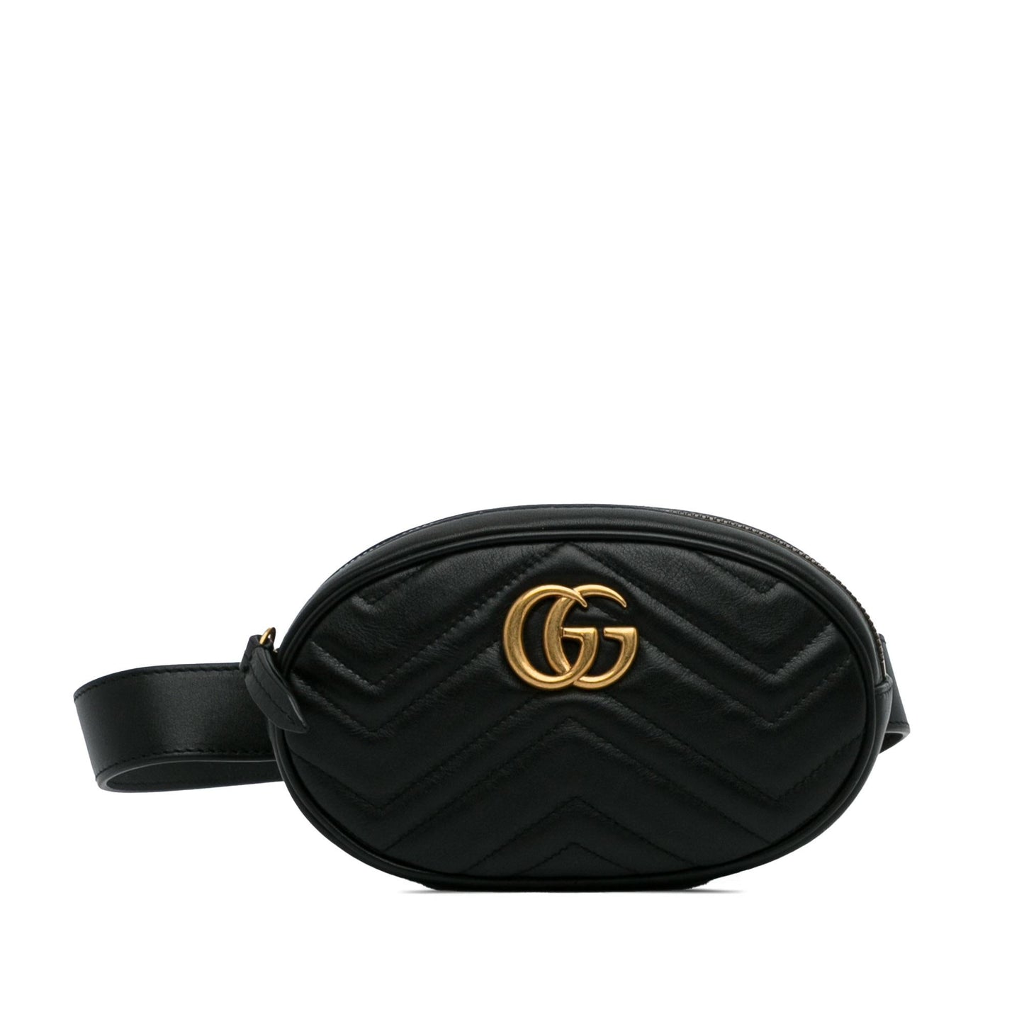 Gucci Gg Marmont Belt SHG-nGo7V4 Matelasse Calf Black Accessory