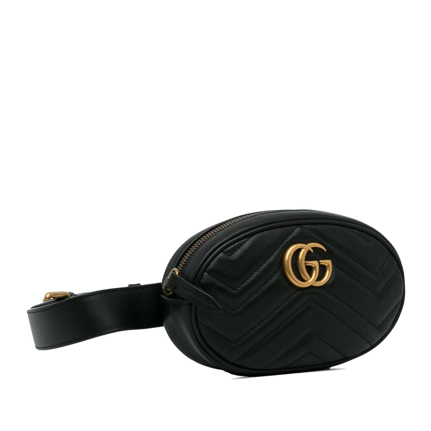 Gucci Gg Marmont Belt SHG-nGo7V4 Matelasse Calf Black Accessory
