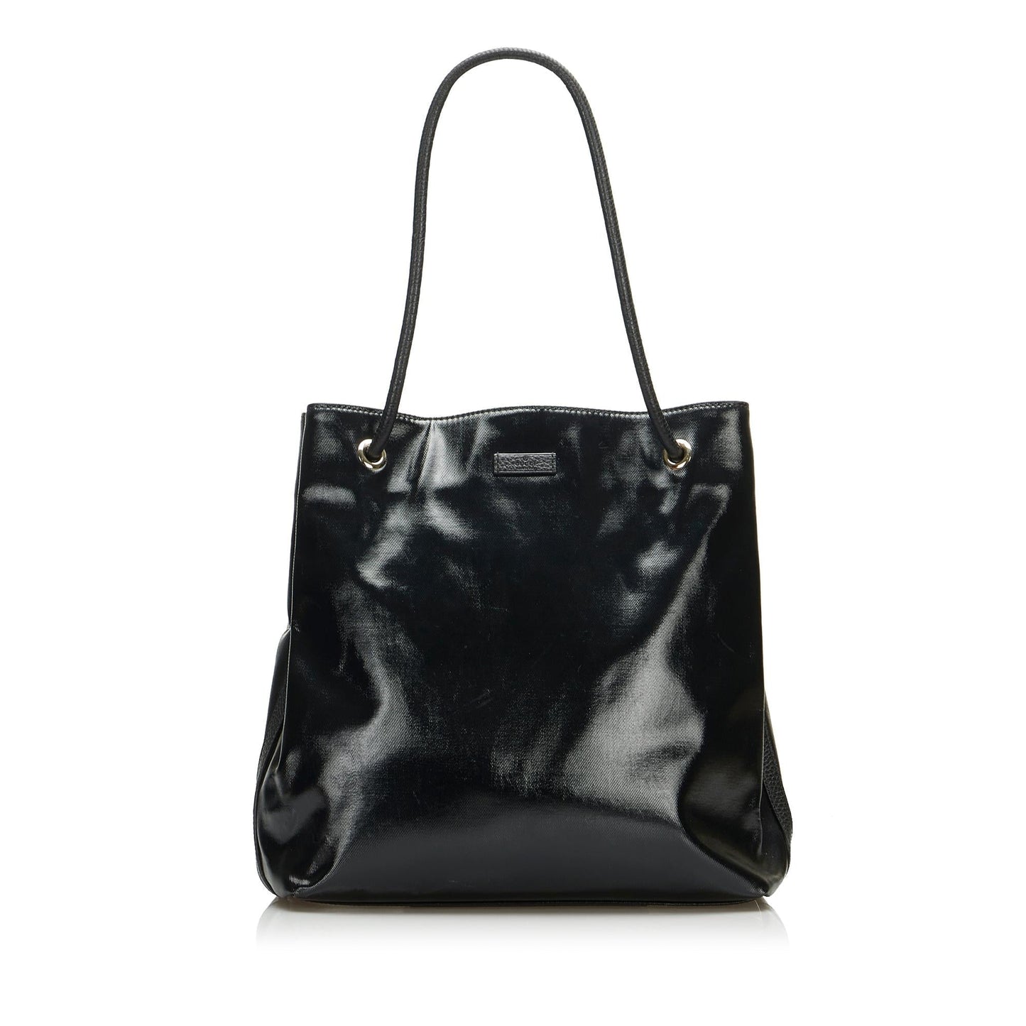 Gucci Gifford SHG-GaYO7i Leather Patent Black Tote Bag