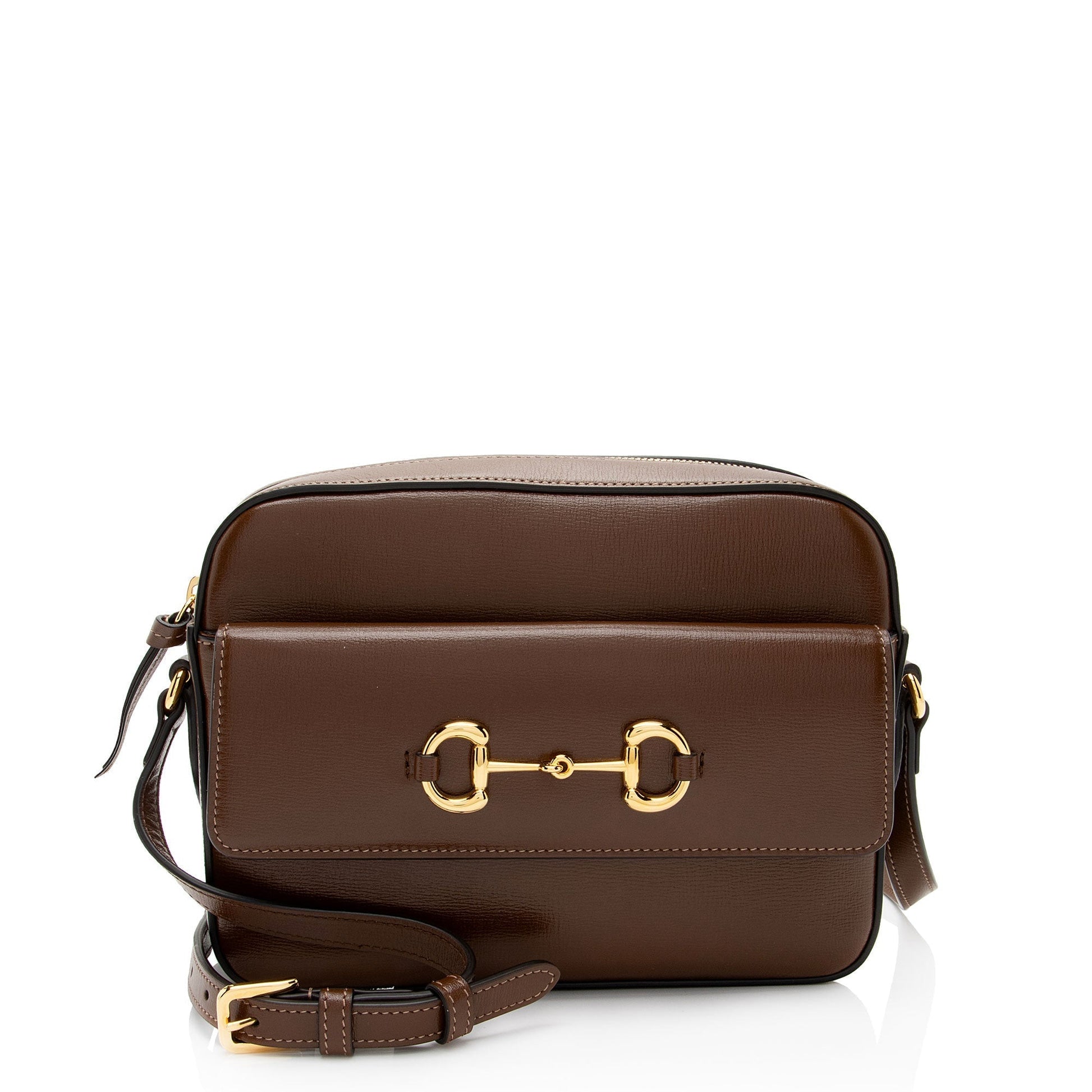 Gucci Glazed Horsebit SHF-TAIGrQ Calfskin Brown Small Crossbody Bag