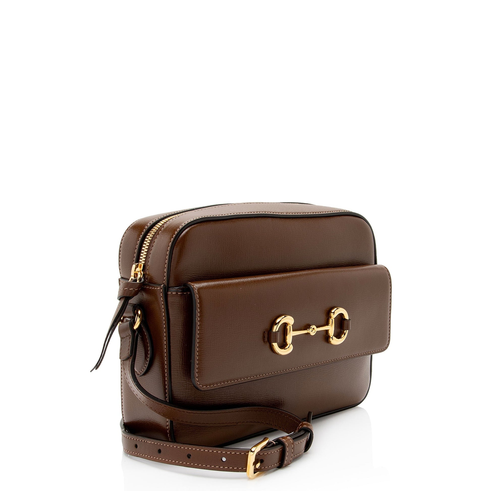 Gucci Glazed Horsebit SHF-TAIGrQ Calfskin Brown Small Crossbody Bag