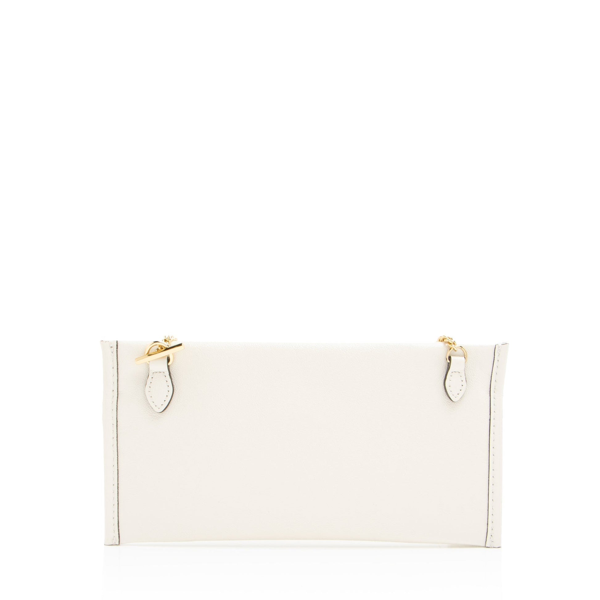 Gucci Glazed Pochette Leather White Clutch Bag