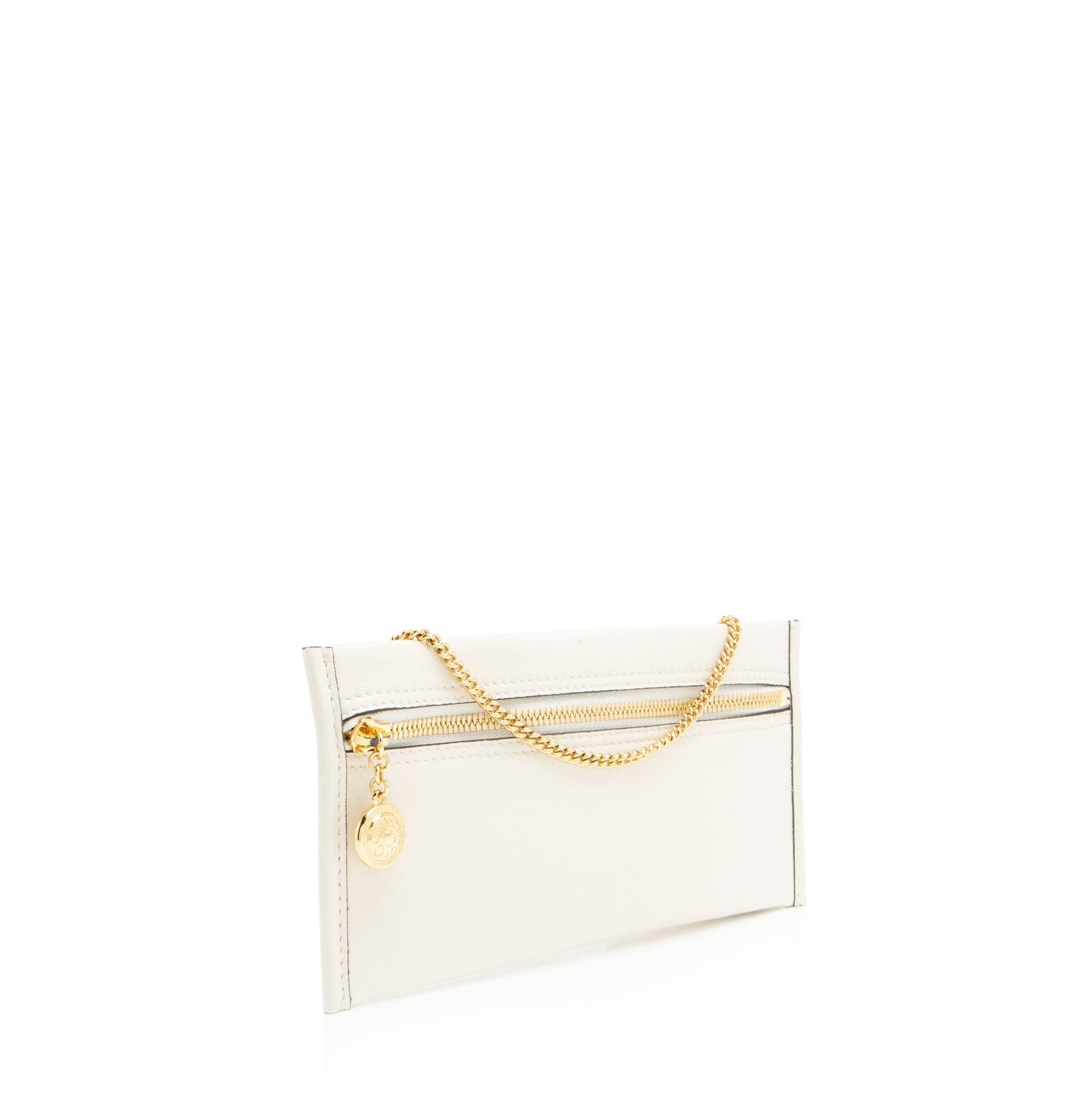 Gucci Glazed Pochette Leather White Clutch Bag