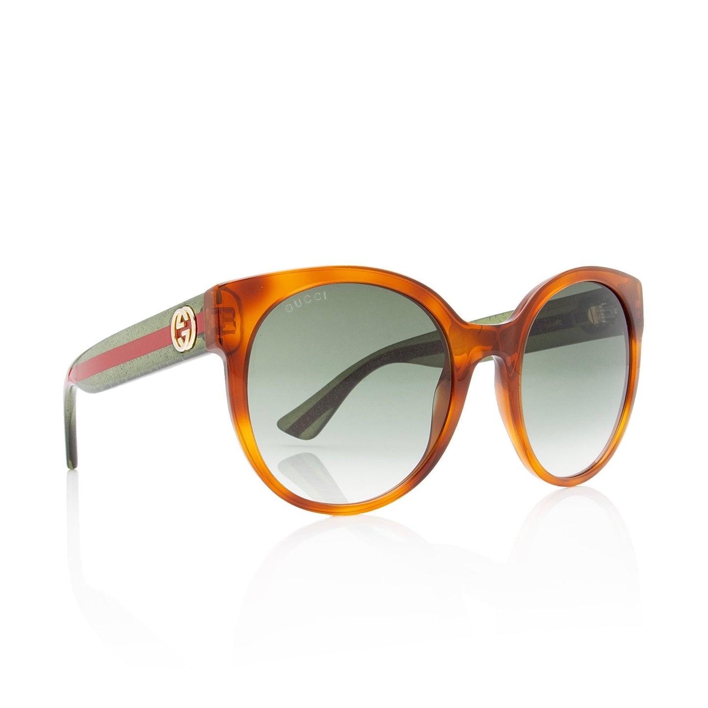 Gucci Glitter Web Interlocking G Round Brown Red Green Accessory