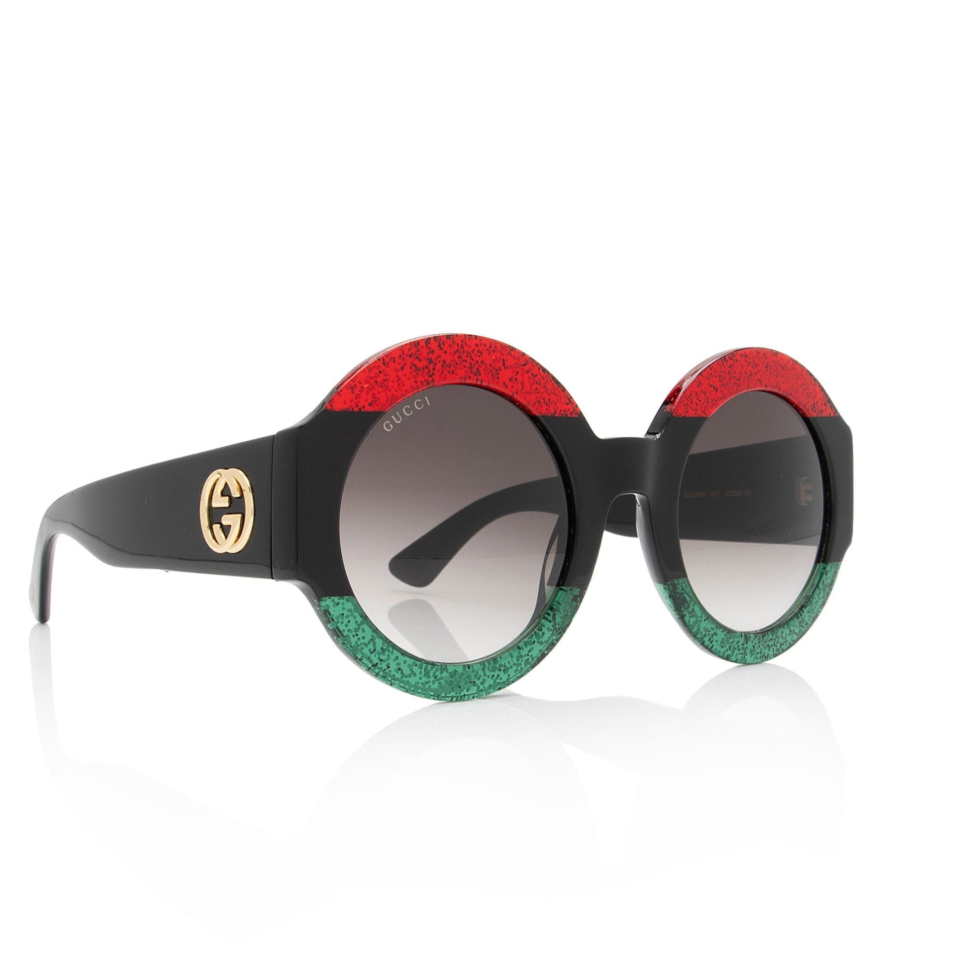 Gucci Glitter Web Interlocking G Oversize Black Red Green Accessory