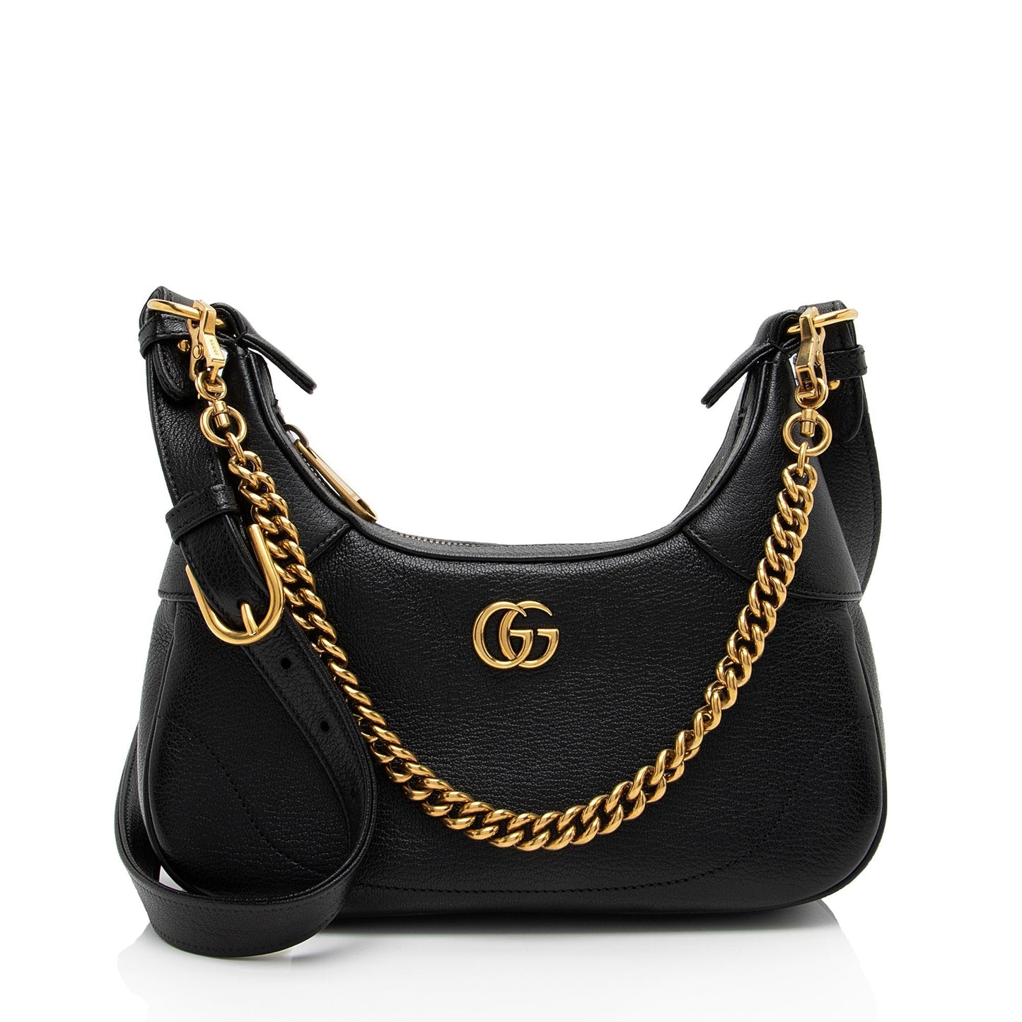 Gucci Goatskin Aphrodite SHF-hEcl8X Leather Black Small Crossbody Bag