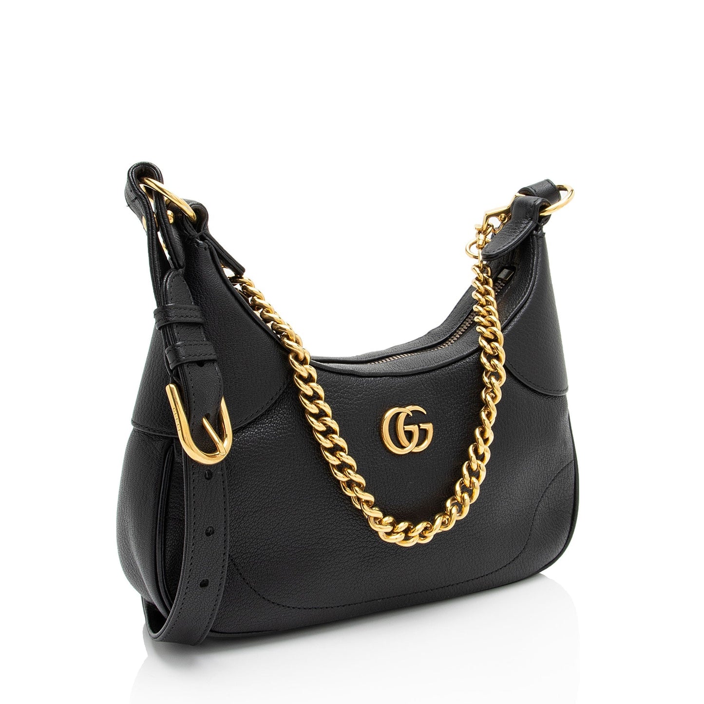 Gucci Goatskin Aphrodite Black Small Crossbody Bag