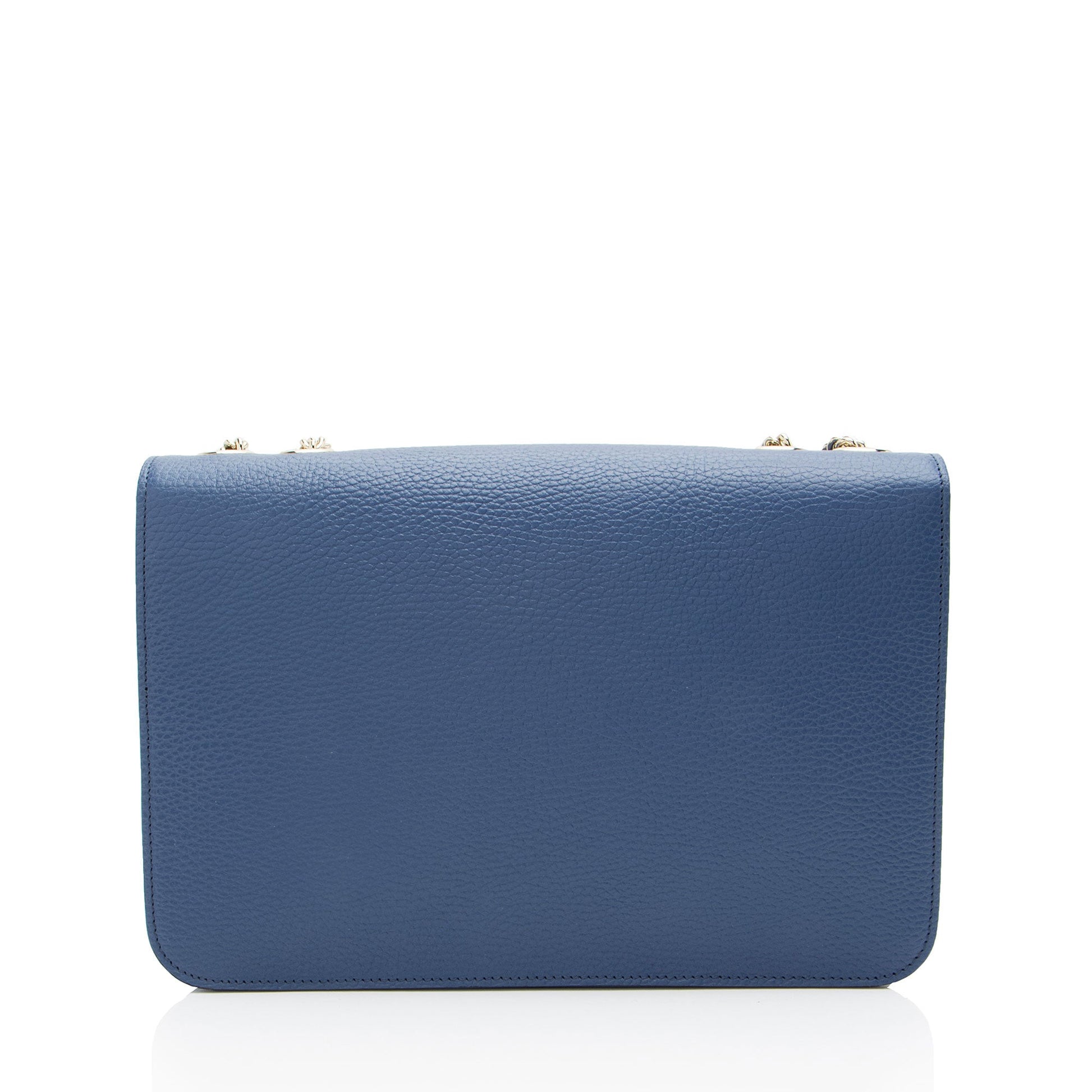 Gucci Grained Interlocking G SHF-EgvU23 Calfskin Blue Medium Crossbody Bag