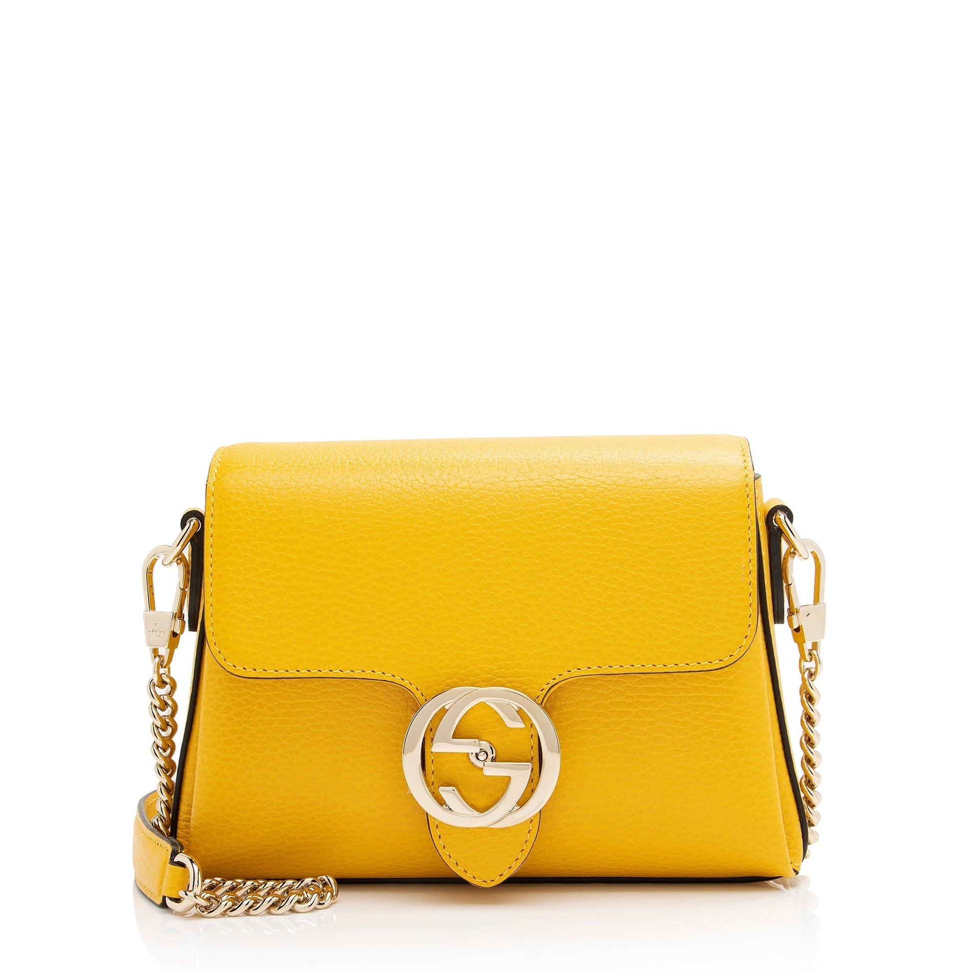 Gucci Grained Interlocking G SHF-WZ1qPR Calfskin Small Crossbody Bag