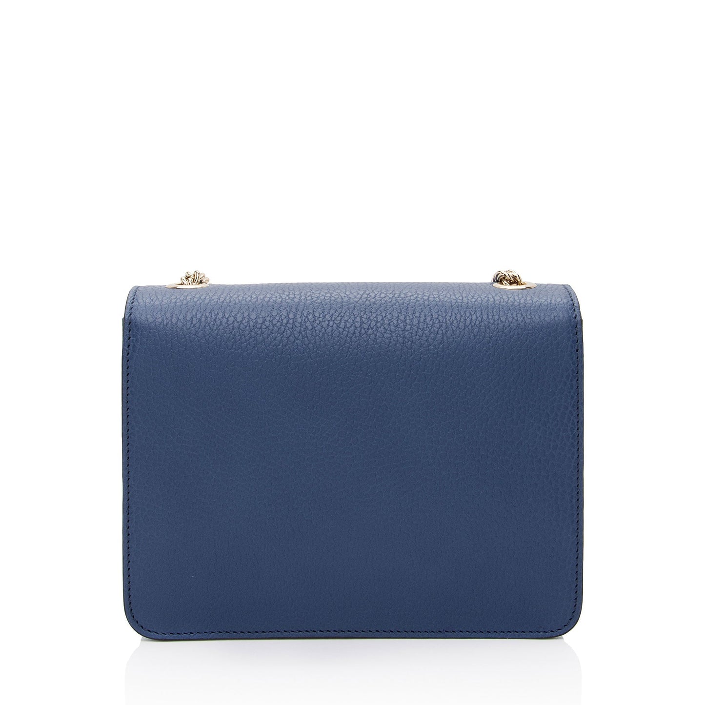 Gucci Grained Interlocking G SHF-s4DfUr Calfskin Blue Small Crossbody Bag