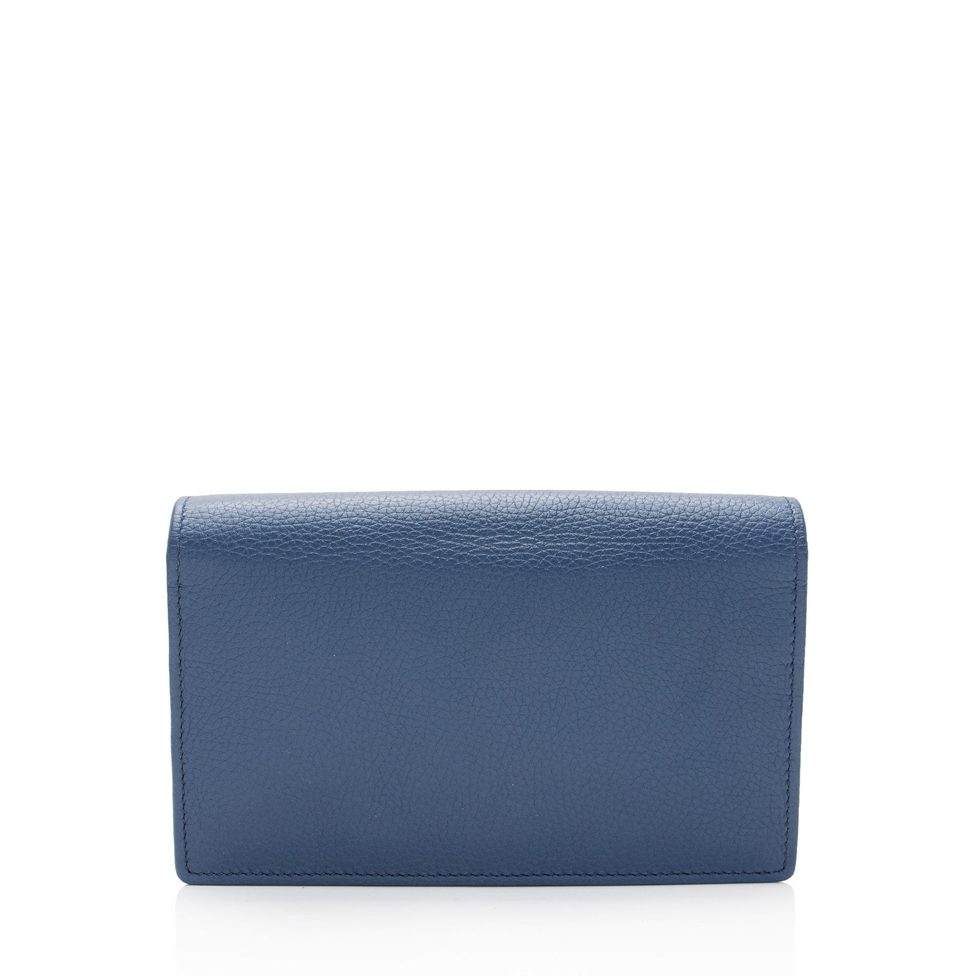 Gucci Grained Soho Wallet on SHF-6pAjFg Leather Blue Chain Crossbody Bag