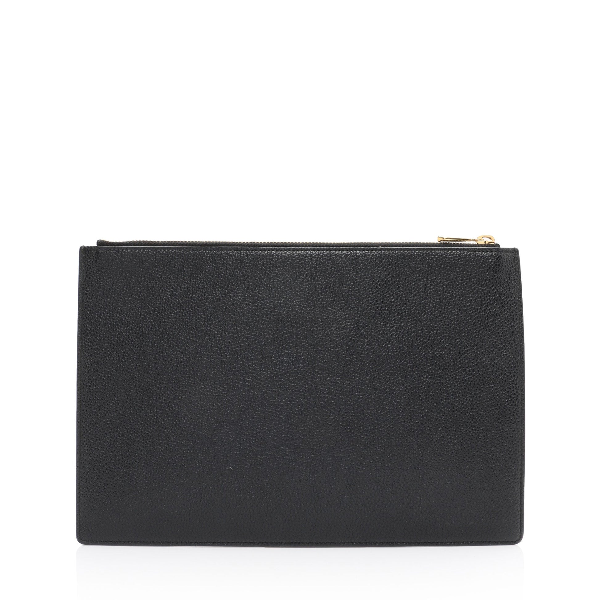 Gucci Grained Zumi Pouch SHF-AvV2u4 Leather Black Clutch Bag