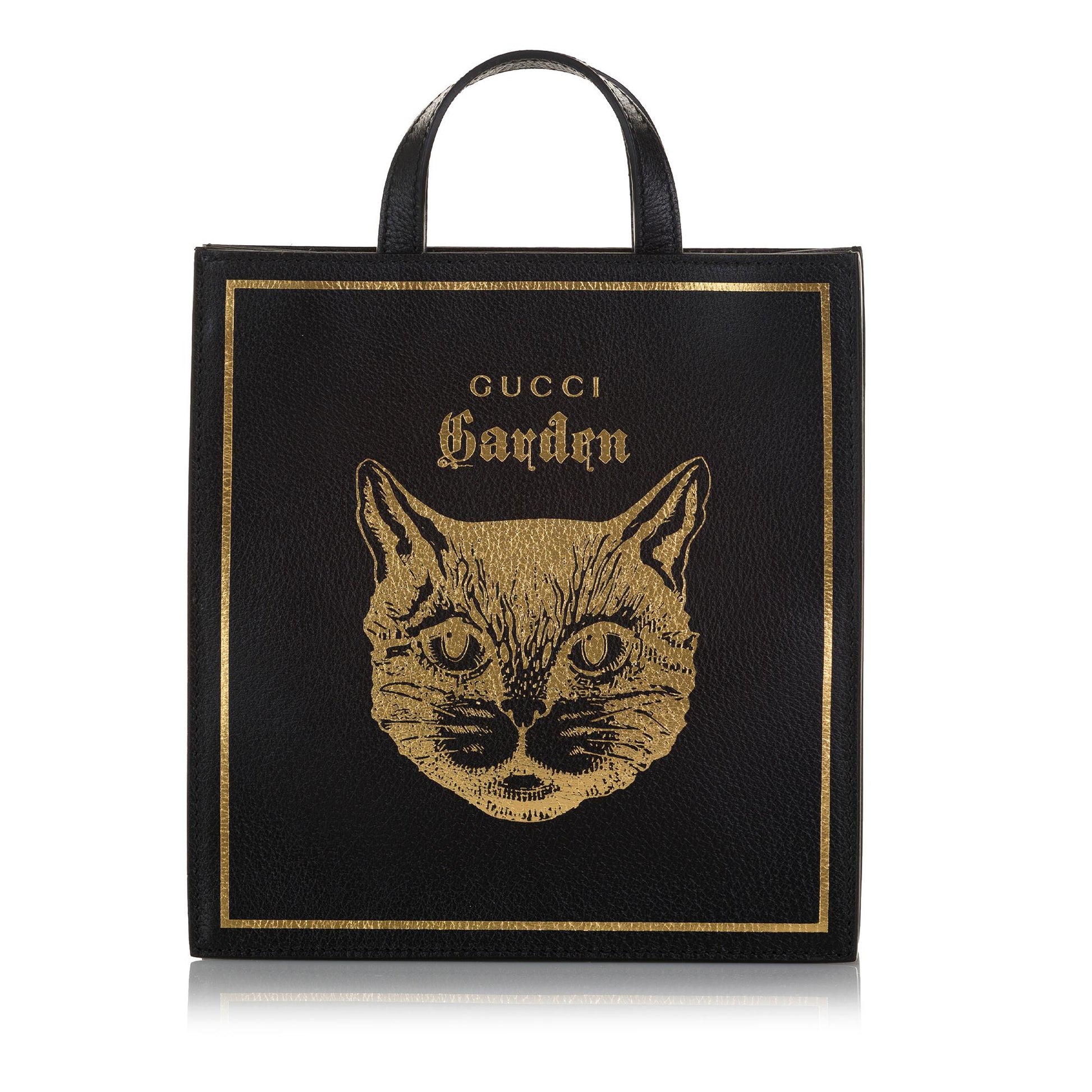 Gucci Garden SHG Leather Calf Black Tote Bag