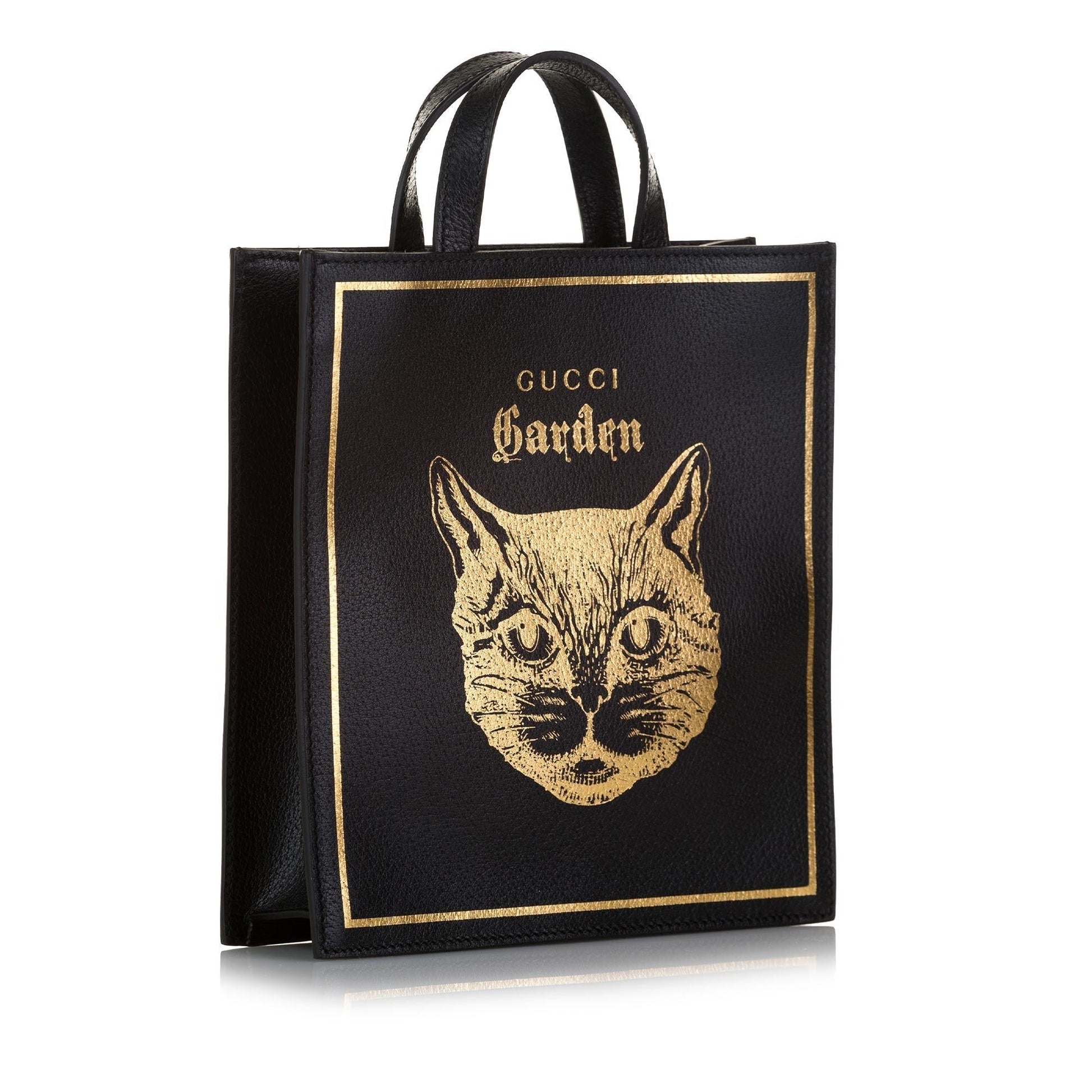 Gucci Garden SHG Leather Calf Black Tote Bag
