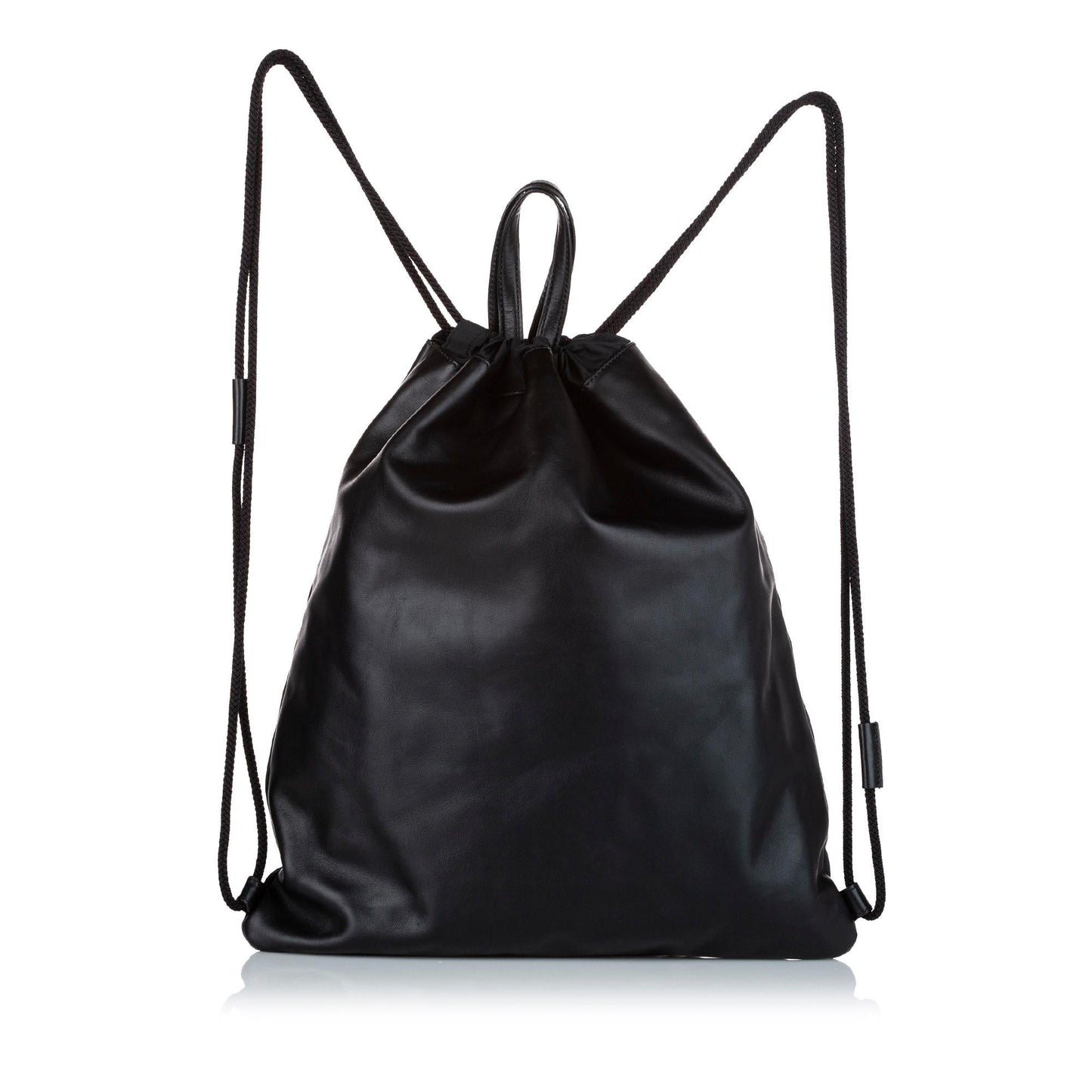 Gucci Ghost Drawstring Backpack SHG Leather Calf Black Jewelry Backpack Shg