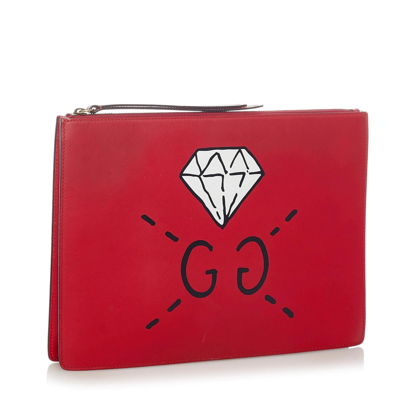 Gucci Ghost Messenger SHG Leather Calf Red Crossbody Bag