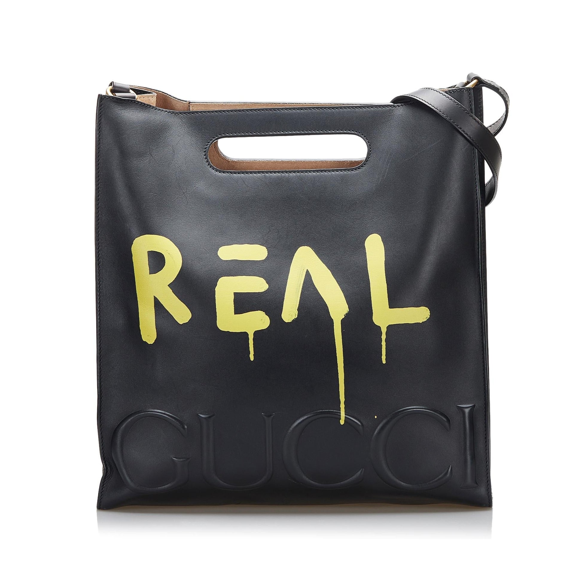 Gucci Ghost SHG Calf Black Satchel Bag