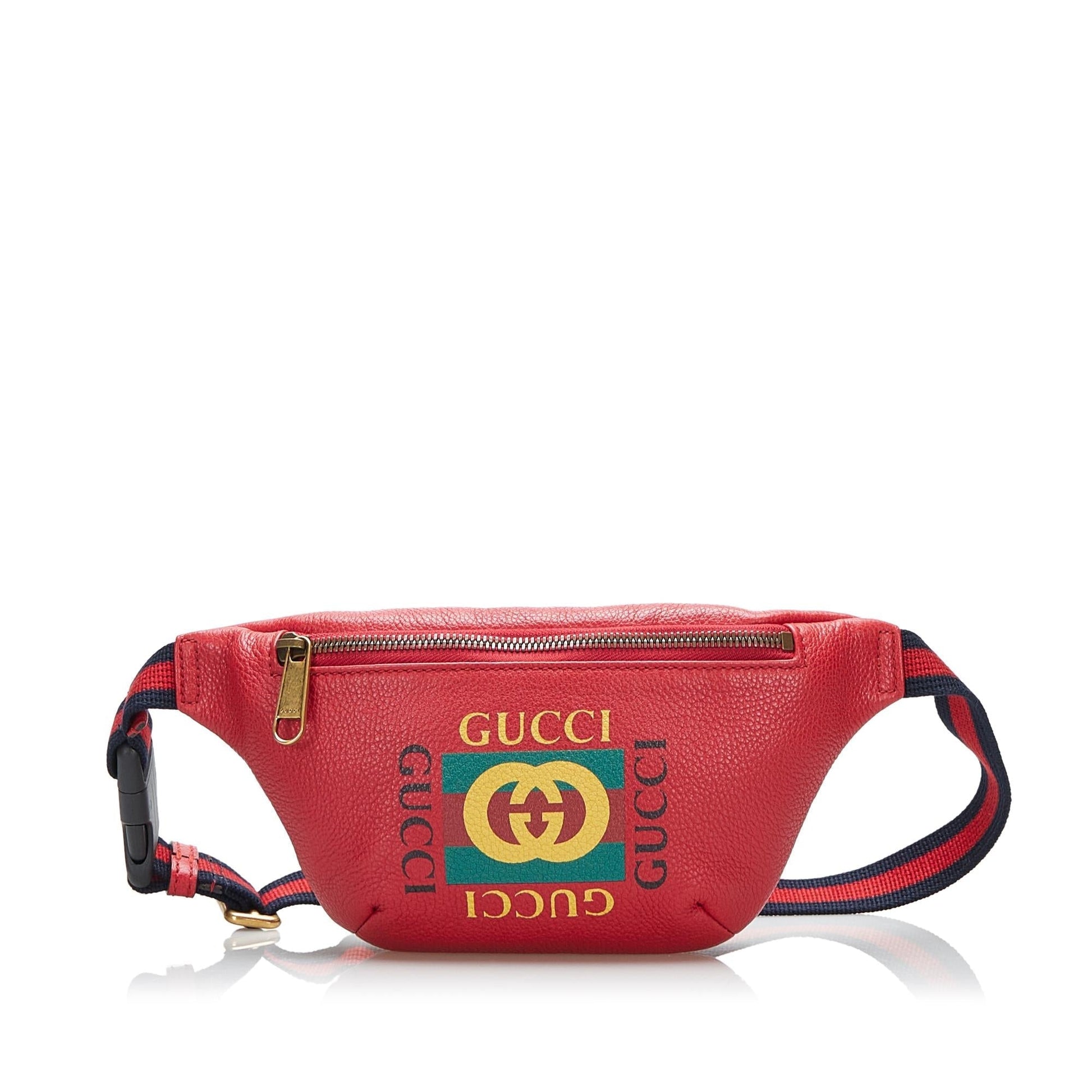 Gucci Belt SHG-nYytnh Calf Red Logo Accessory