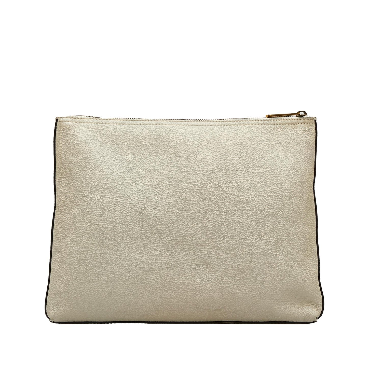 Gucci SHG-9c7YpA Calf White Logo Clutch Bag