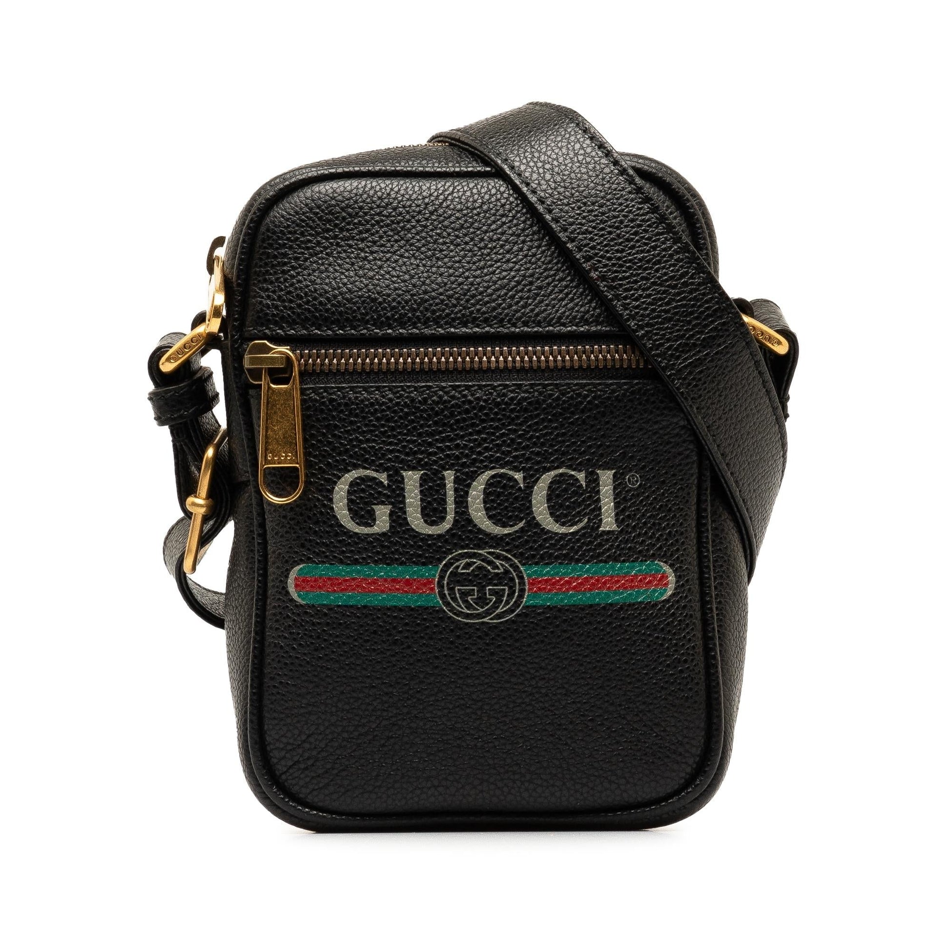 Gucci SHG-nlCKcB Calf Black Logo Crossbody Bag