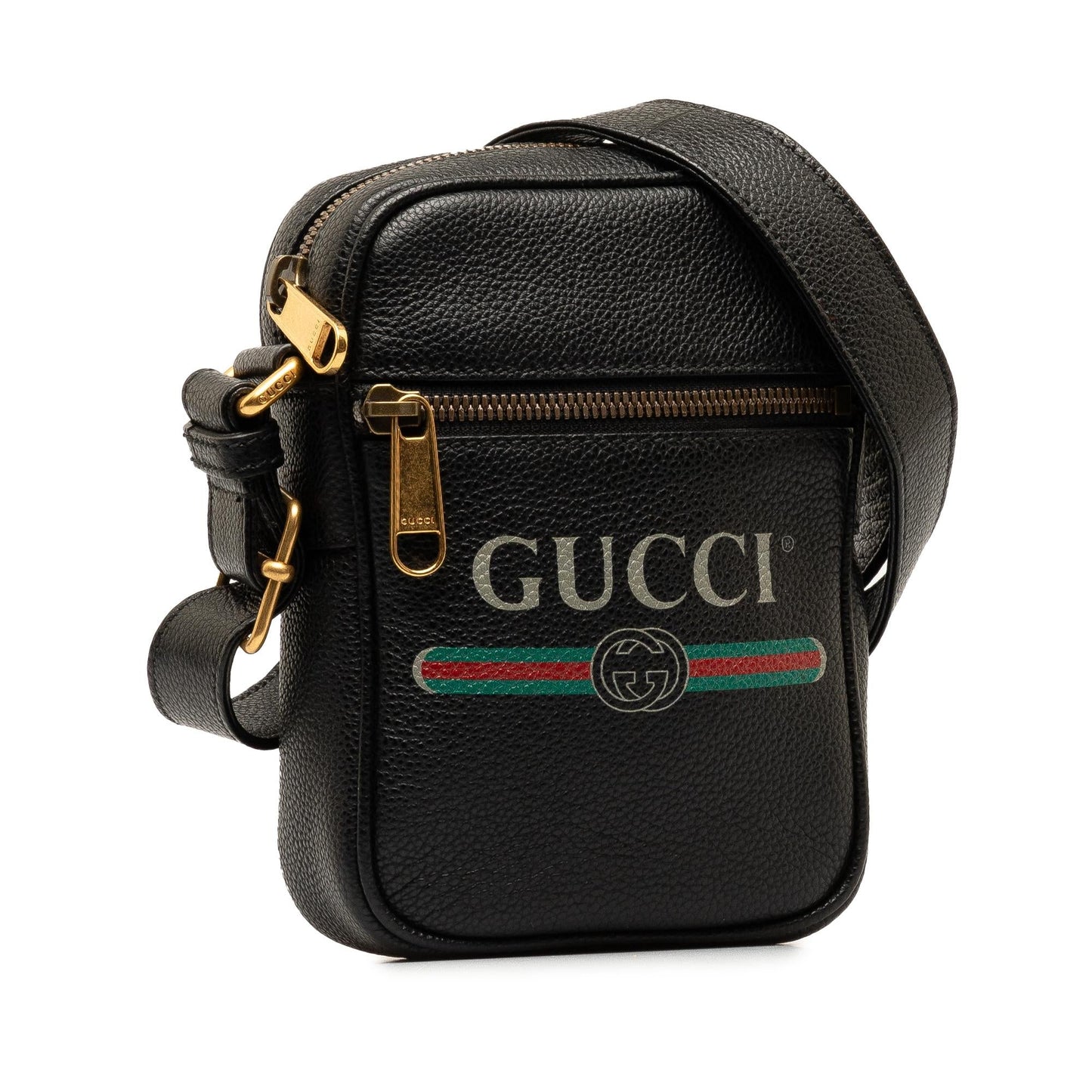 Gucci SHG-nlCKcB Calf Black Logo Crossbody Bag