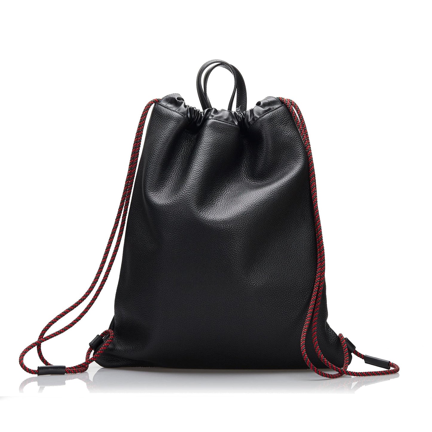 Gucci Drawstring Backpack SHG-iZwaga Calf Black Logo Jewelry